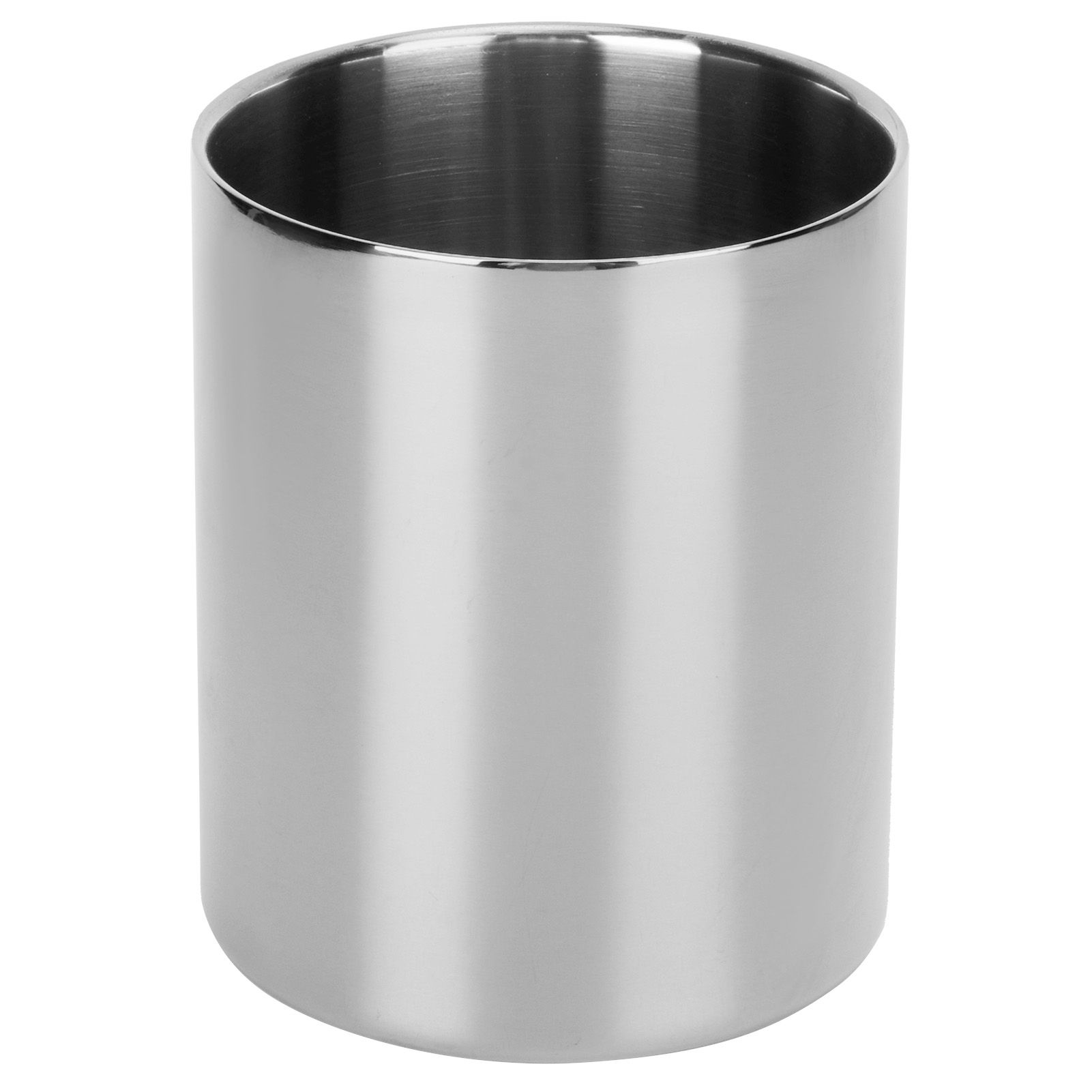 Stainless Steel Pencil Cup Holder Desk Organizer Flower Vases Pen Makeup Brush