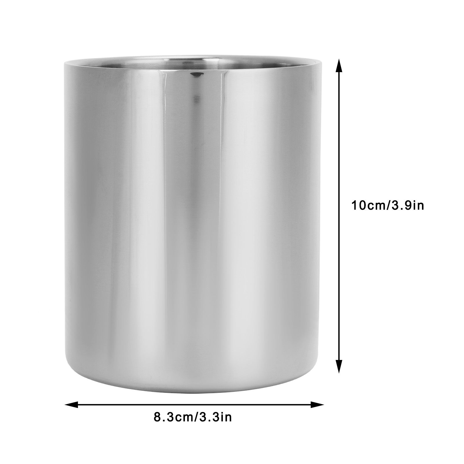 Stainless Steel Pencil Cup Holder Desk Organizer Flower Vases Pen Makeup Brush view 14