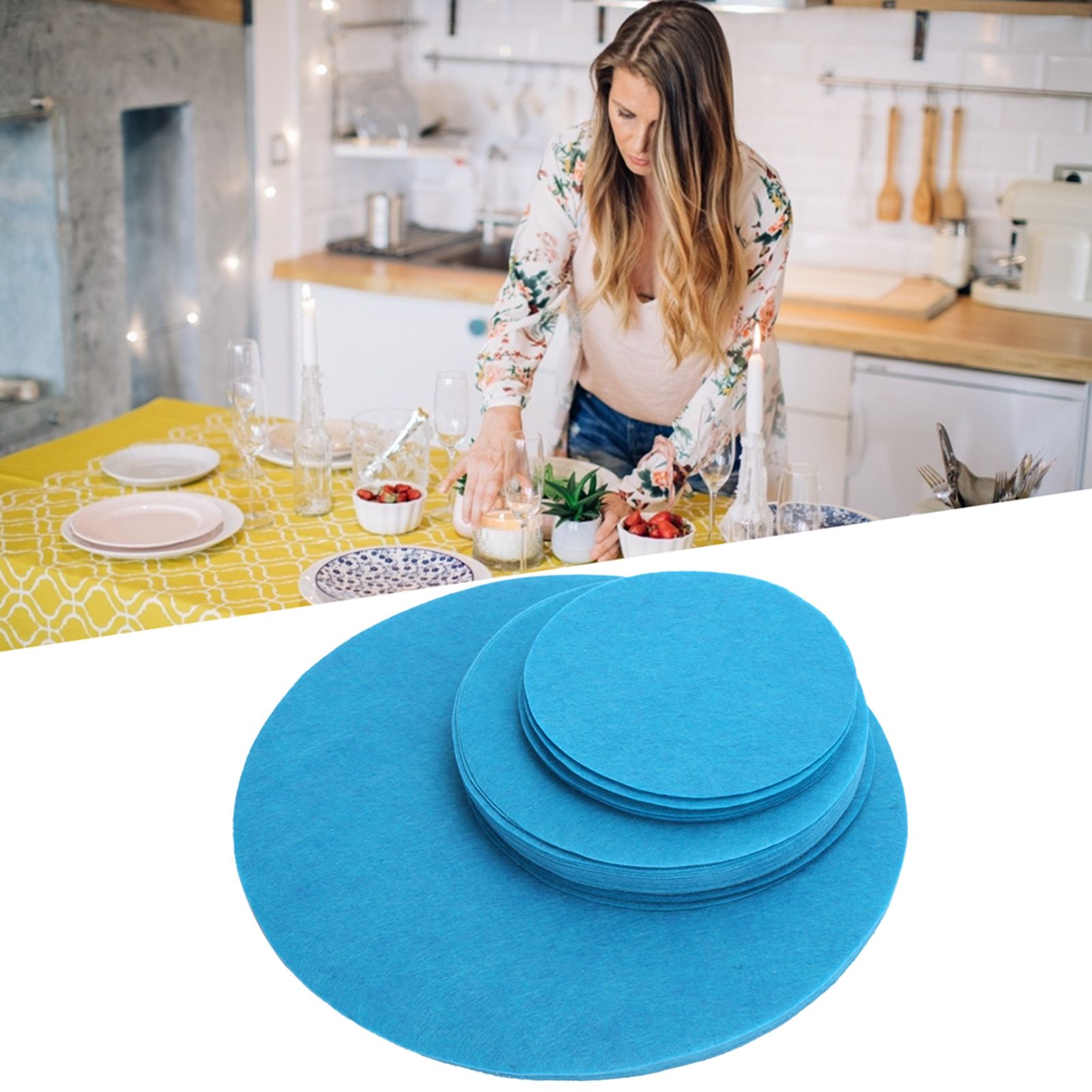Felt Dish Protection Pad Bowl Anti Friction Pad Pot Stacking Food Plate view 9