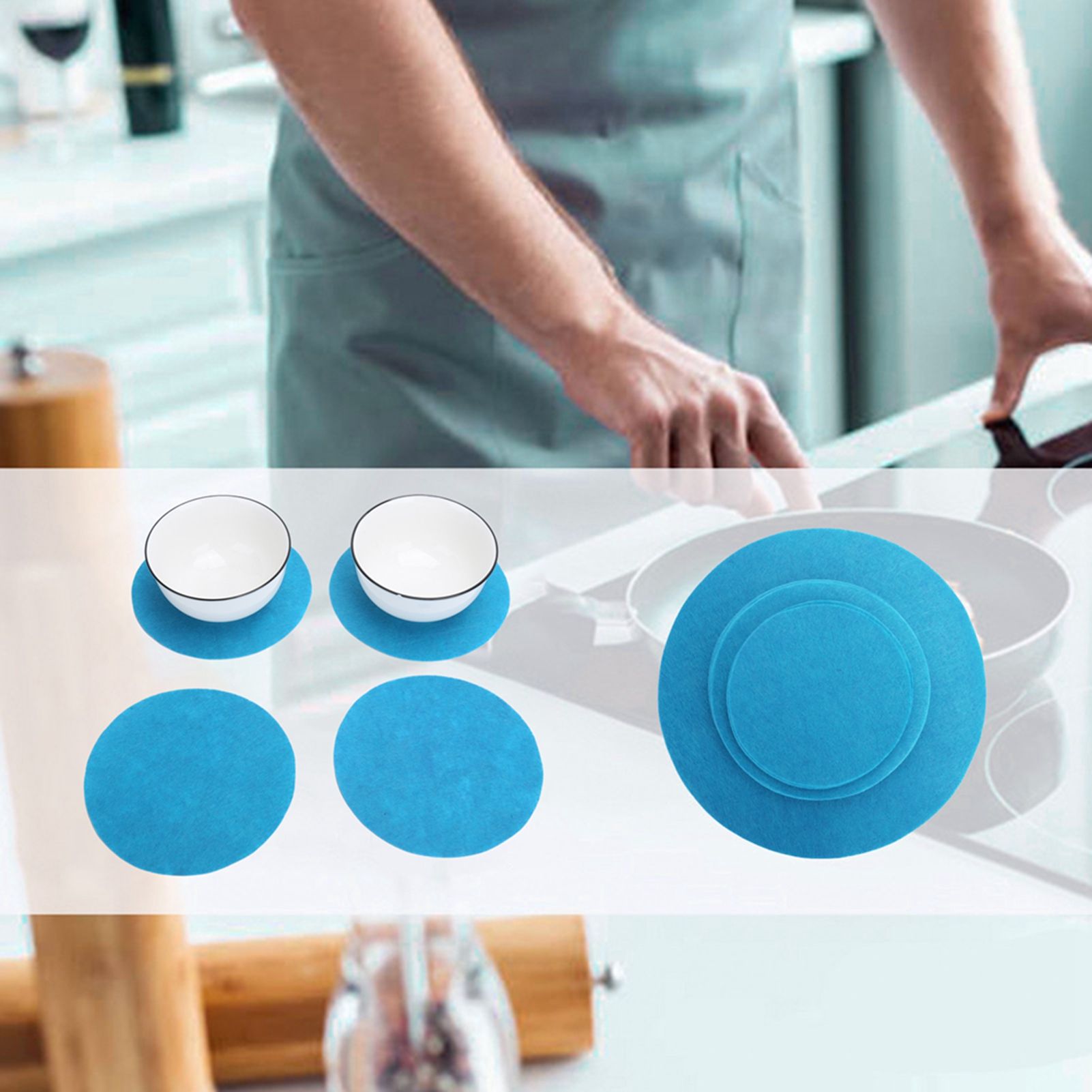 Felt Dish Protection Pad Bowl Anti Friction Pad Pot Stacking Food Plate view 10
