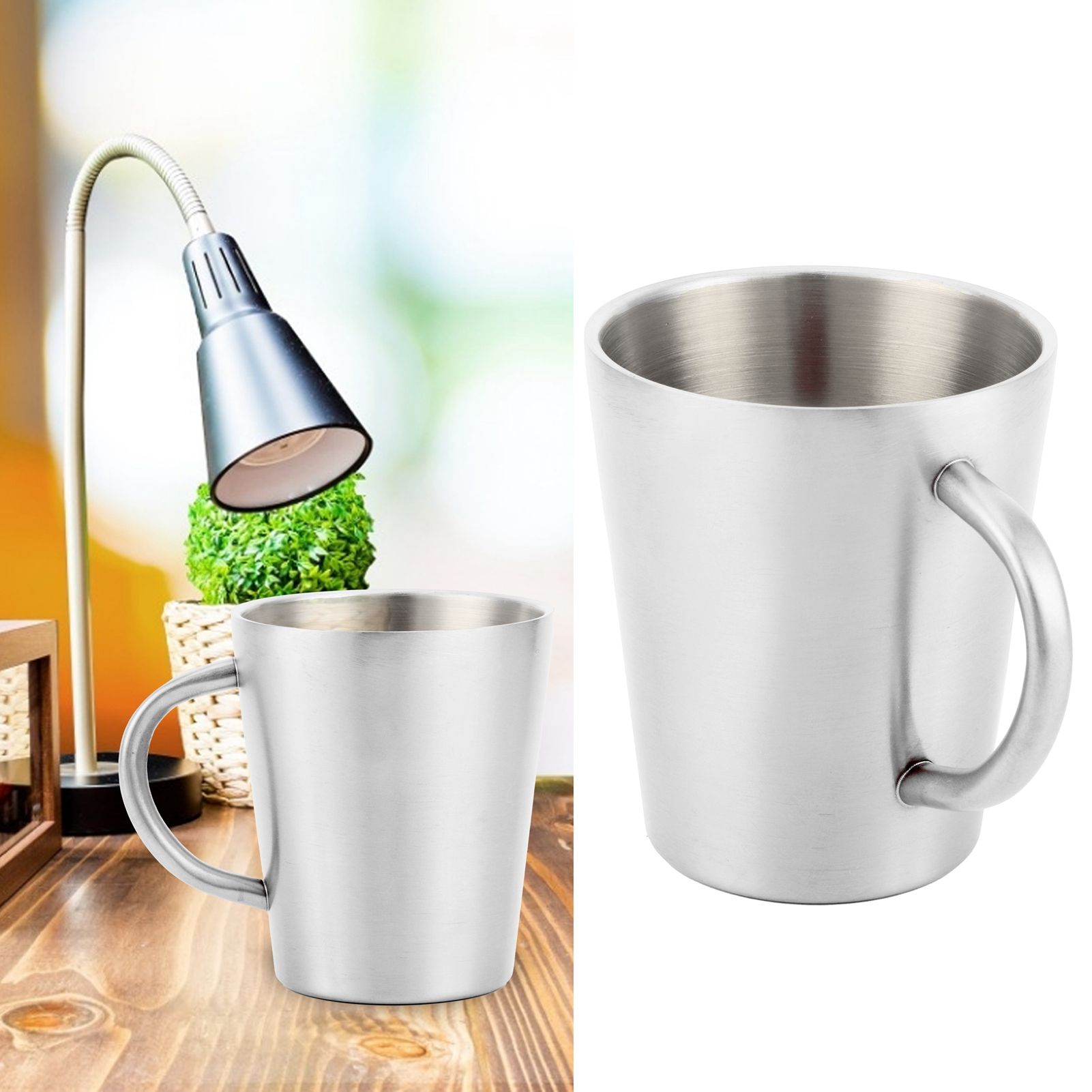 300ml Portable Mug 304 Stainless Steel Double Walled Insulated Coffee Beer Cup view 9