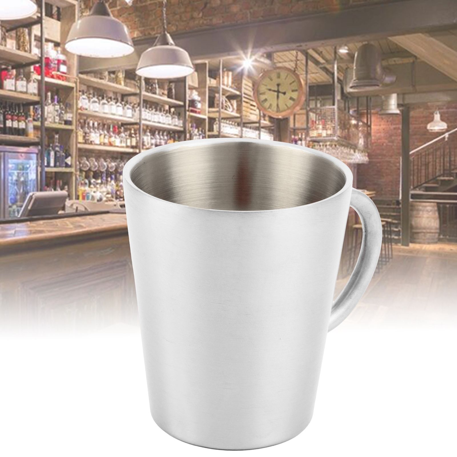 300ml Portable Mug 304 Stainless Steel Double Walled Insulated Coffee Beer Cup view 10