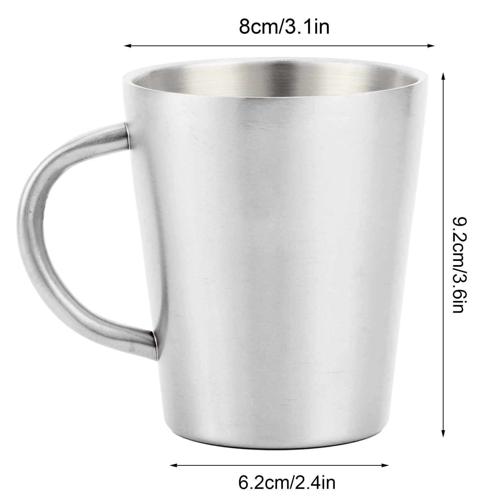 300ml Portable Mug 304 Stainless Steel Double Walled Insulated Coffee Beer Cup view 13