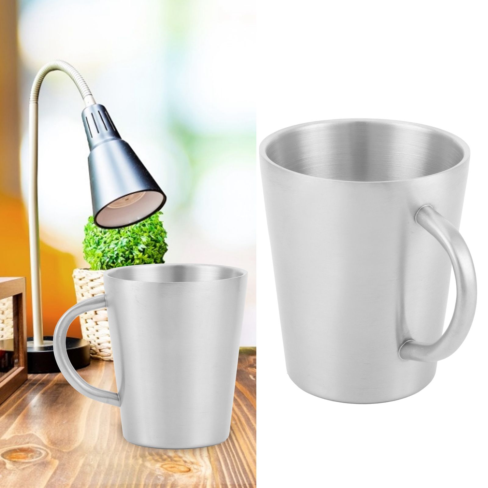 300ml Portable Mug 304 Stainless Steel Double Walled Insulated Coffee Beer Cup view 9