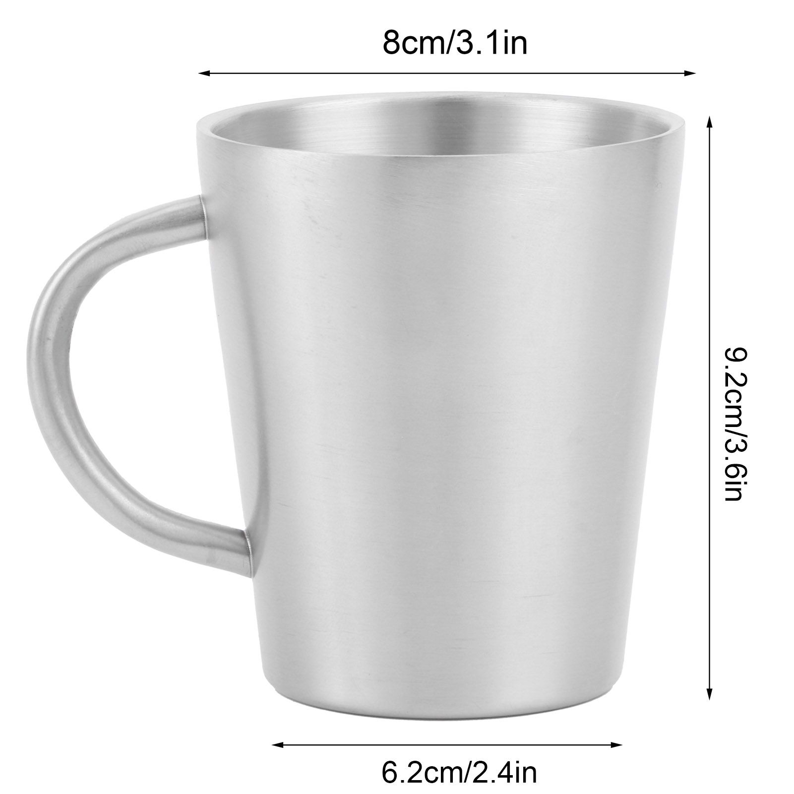 300ml Portable Mug 304 Stainless Steel Double Walled Insulated Coffee Beer Cup view 14