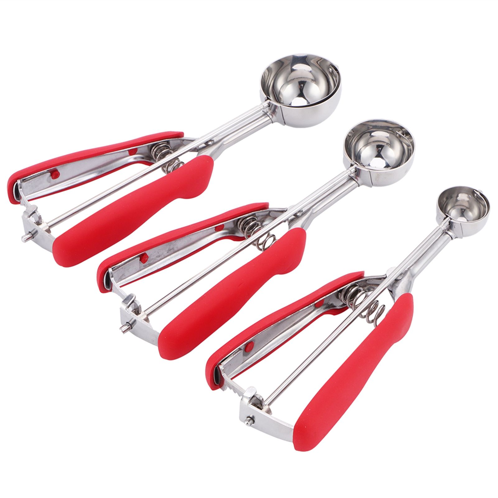 3PCS Ice Cream Scoop Cookies Scoop Set Stainless Steel Ice Cream Spoon view 2