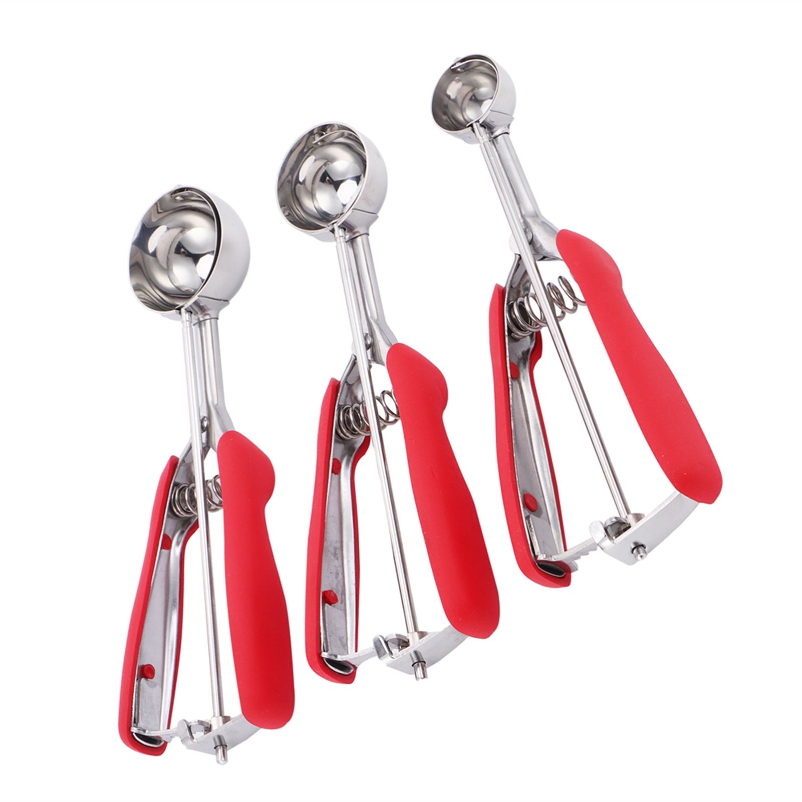 3PCS Ice Cream Scoop Cookies Scoop Set Stainless Steel Ice Cream Spoon view 3