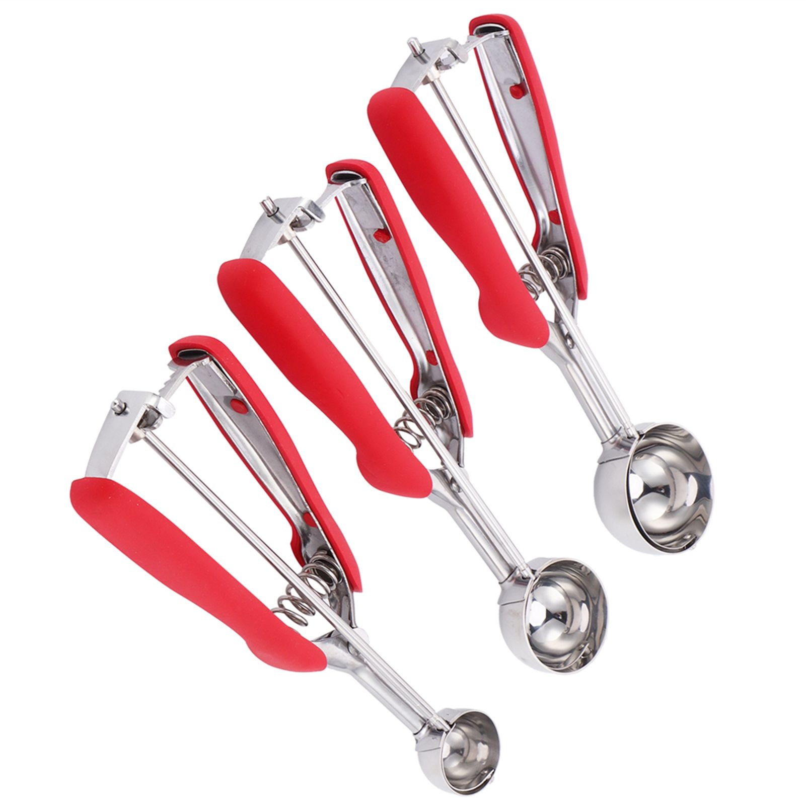 3PCS Ice Cream Scoop Cookies Scoop Set Stainless Steel Ice Cream Spoon view 4