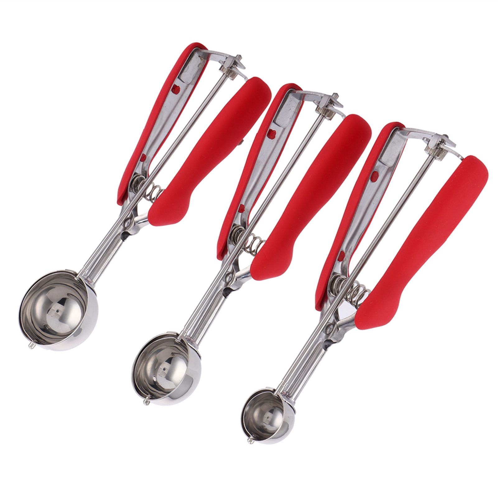 3PCS Ice Cream Scoop Cookies Scoop Set Stainless Steel Ice Cream Spoon view 6
