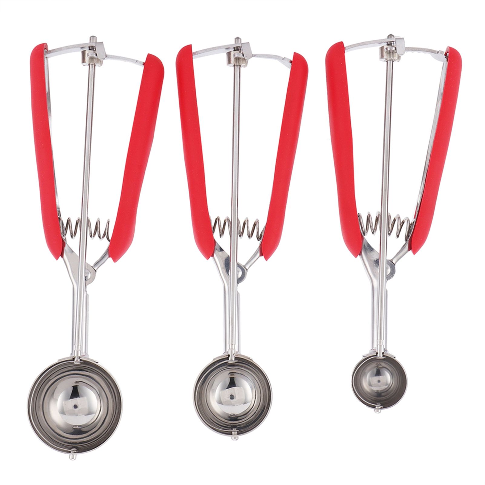 3PCS Ice Cream Scoop Cookies Scoop Set Stainless Steel Ice Cream Spoon view 8