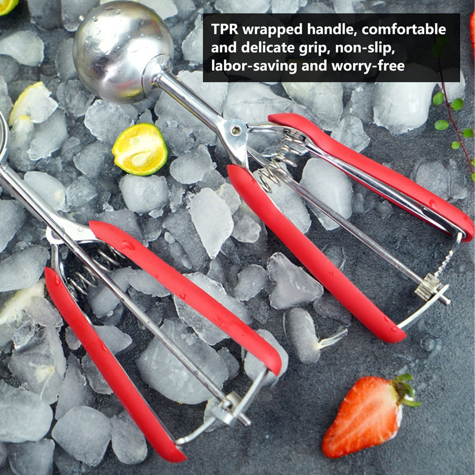3PCS Ice Cream Scoop Cookies Scoop Set Stainless Steel Ice Cream Spoon view 15