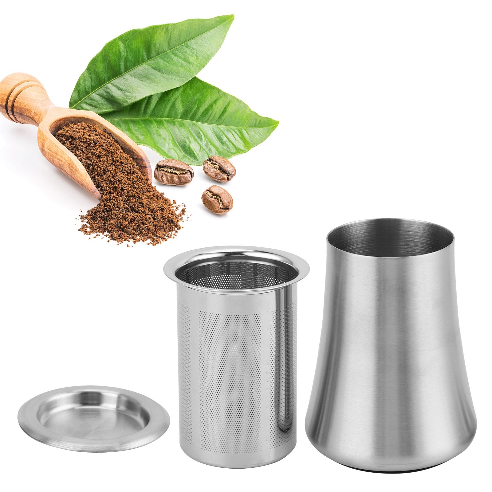 Coffee Powder Sieve 304 Stainless Steel Powder Sifter Container Home Filter view 9