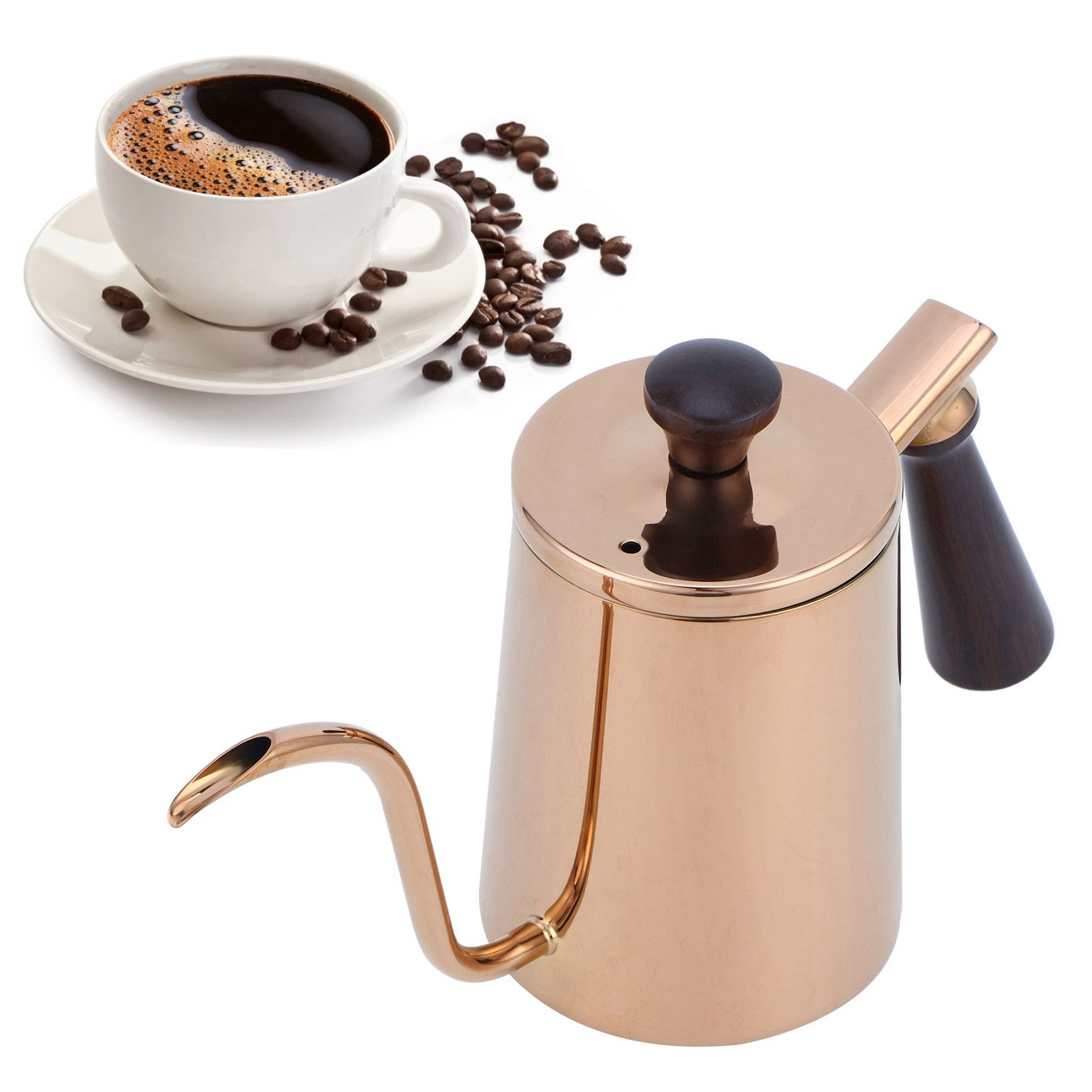 700ml Coffee Kettle 304 Stainless Steel Gooseneck Spout Coffee Drip Pot with view 9
