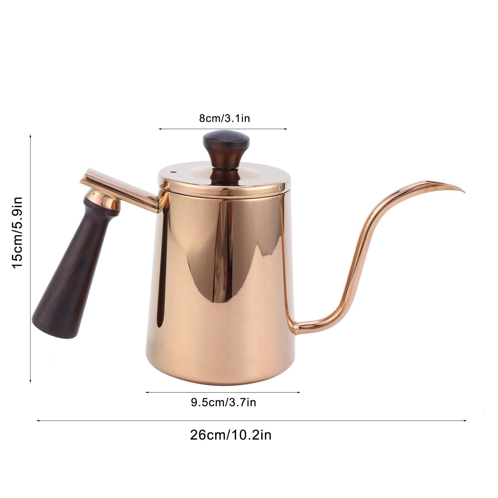 700ml Coffee Kettle 304 Stainless Steel Gooseneck Spout Coffee Drip Pot with view 13