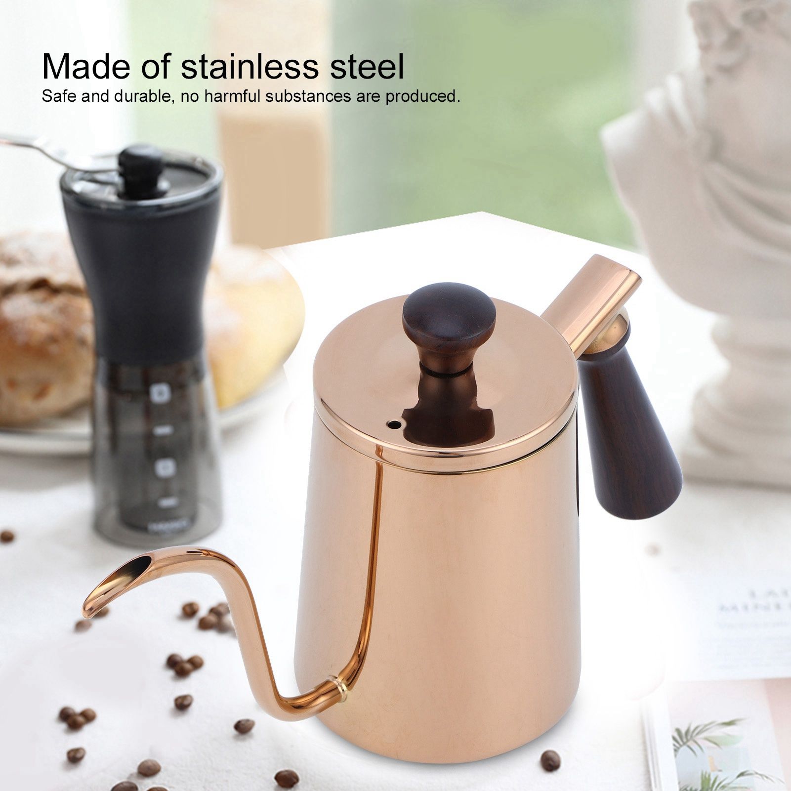 700ml Coffee Kettle 304 Stainless Steel Gooseneck Spout Coffee Drip Pot with view 15