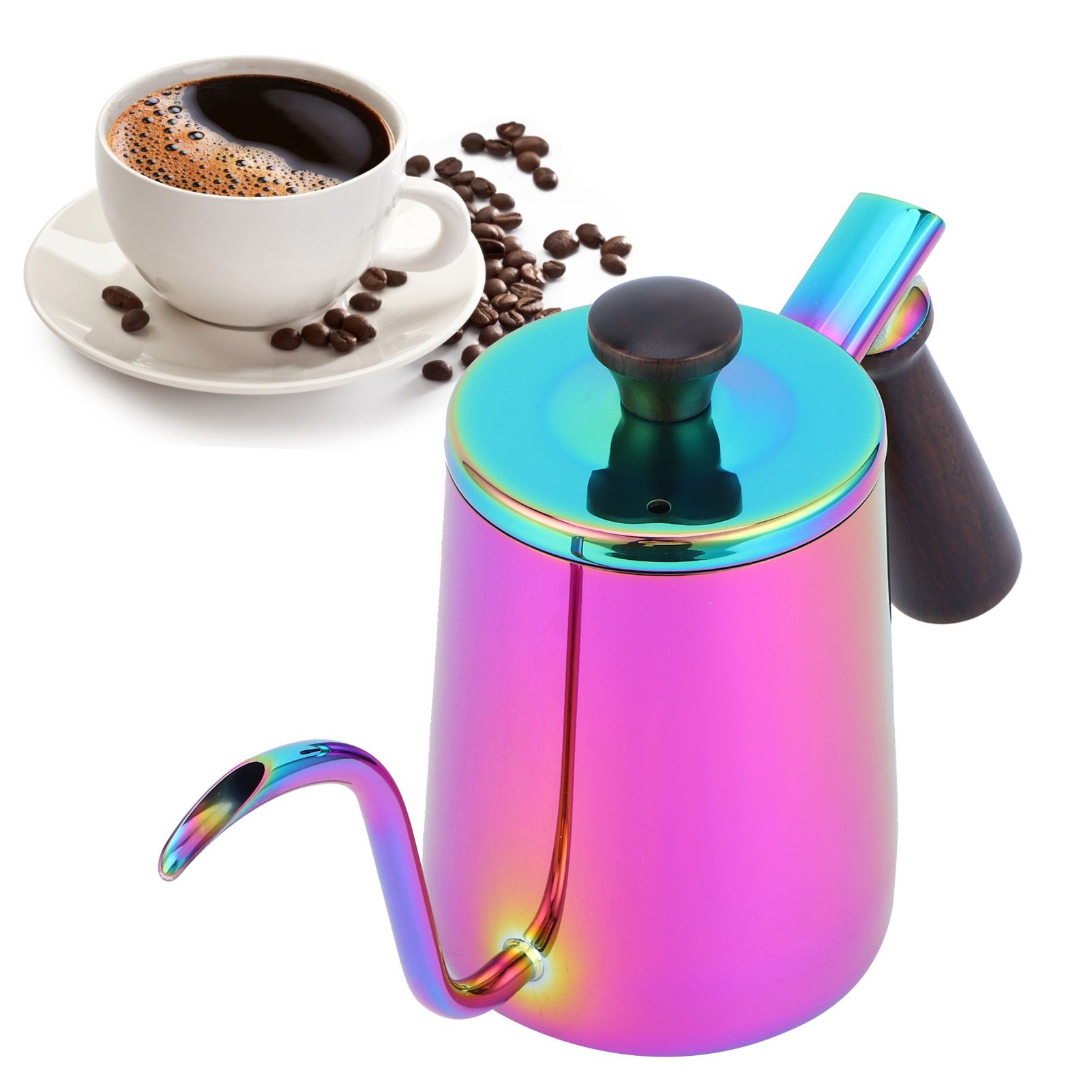 700ml Coffee Kettle 304 Stainless Steel Gooseneck Spout Coffee Drip Pot with view 9