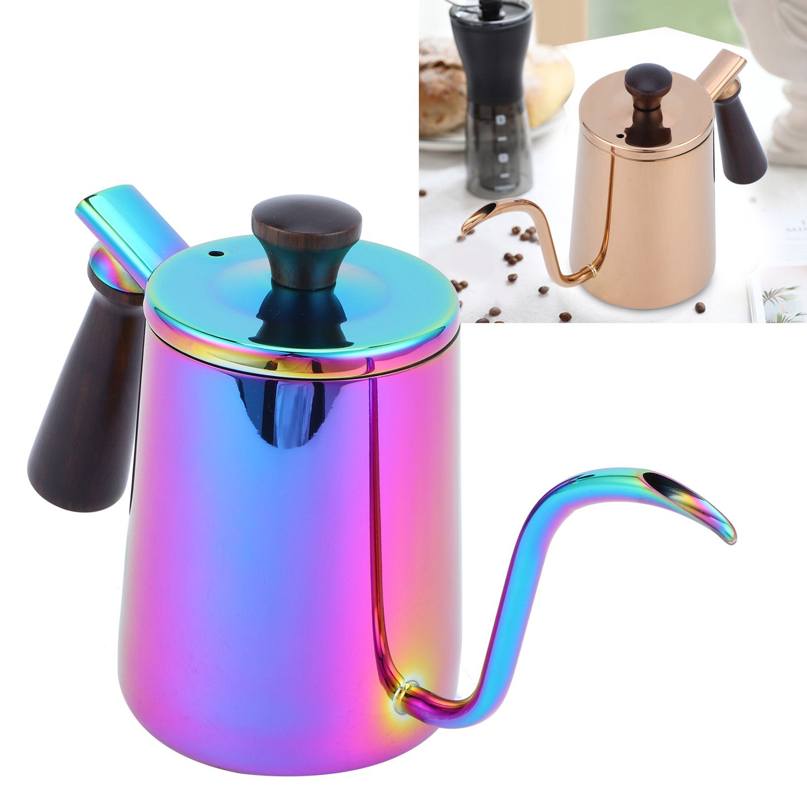 700ml Coffee Kettle 304 Stainless Steel Gooseneck Spout Coffee Drip Pot with view 10