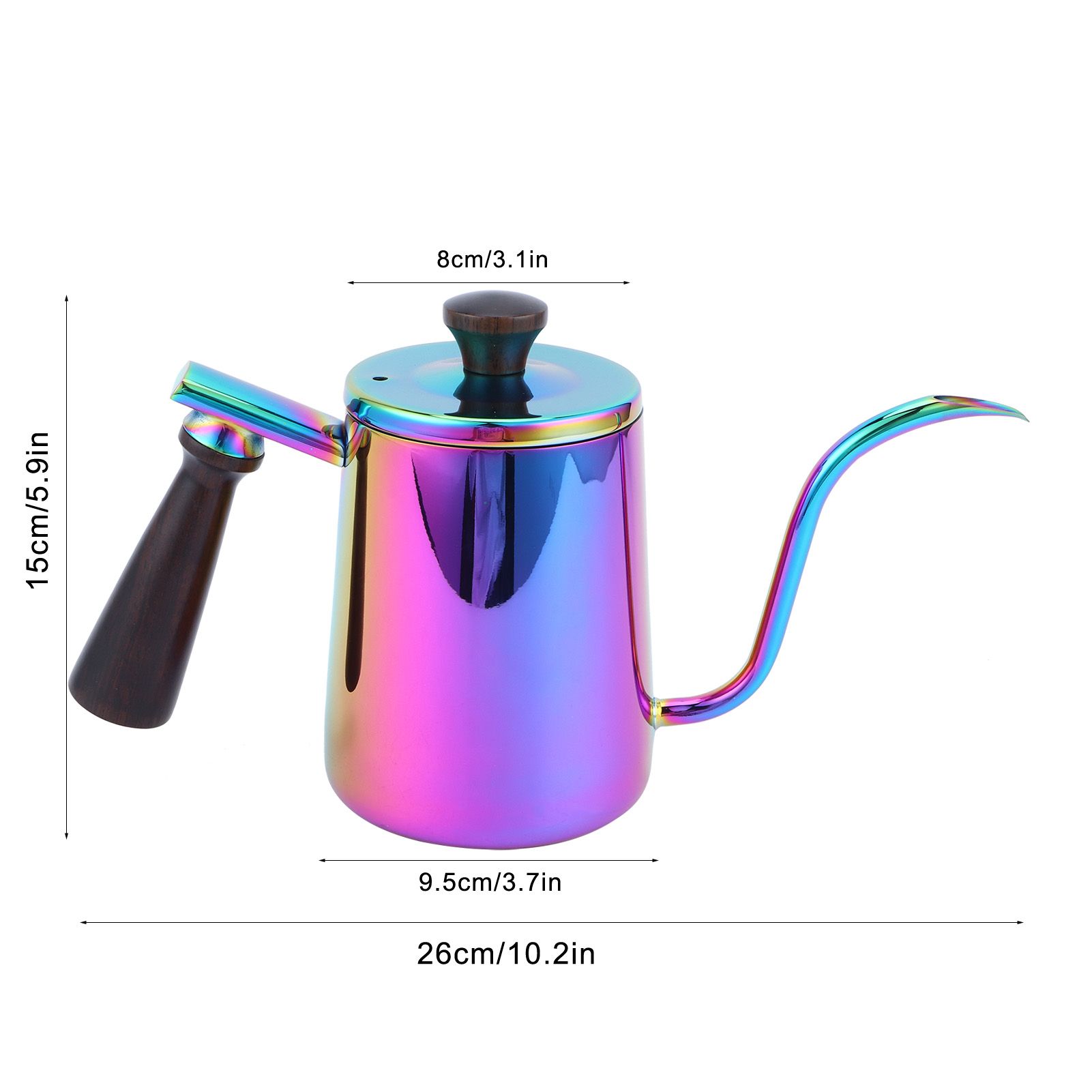 700ml Coffee Kettle 304 Stainless Steel Gooseneck Spout Coffee Drip Pot with view 13