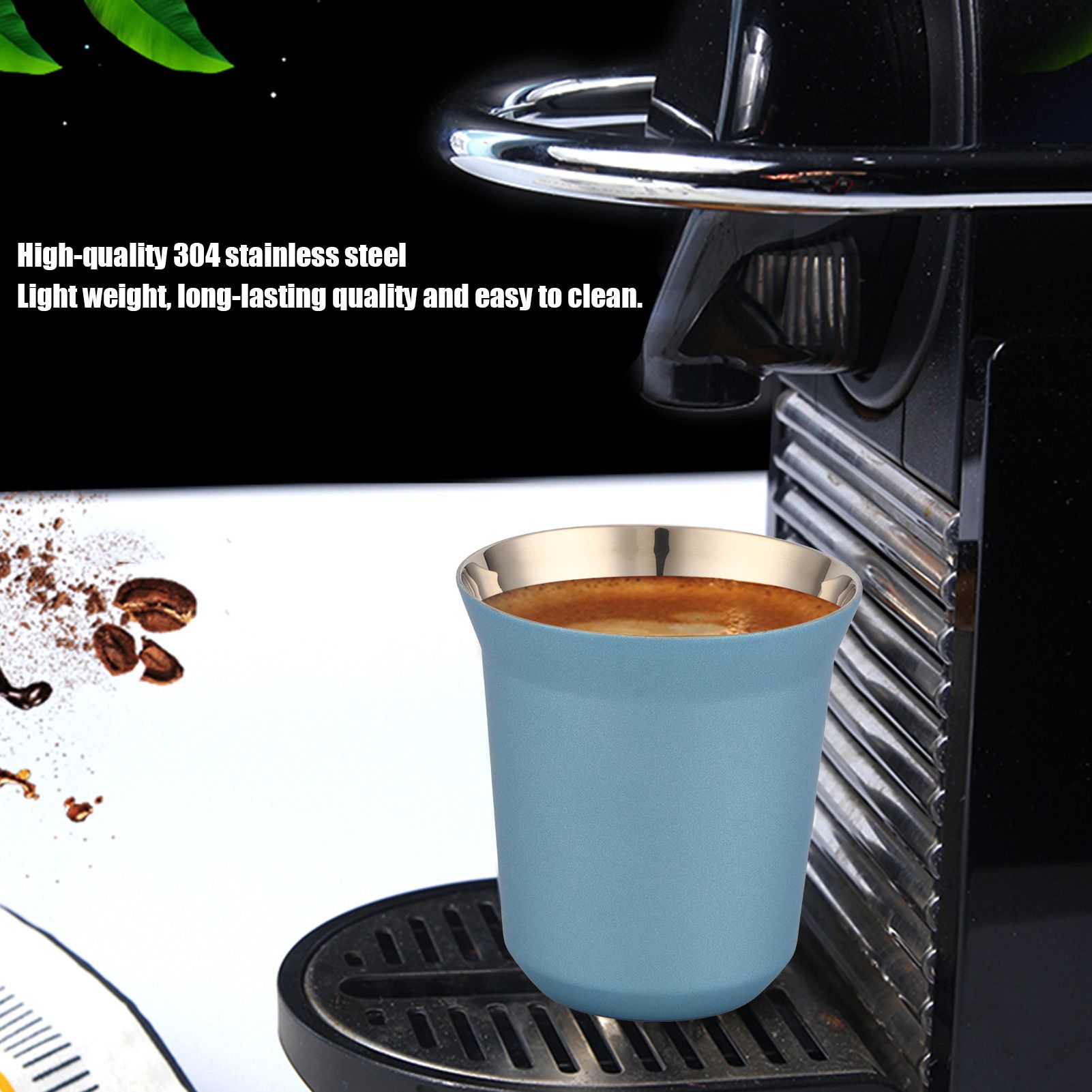 Stainless Steel Coffee Cup Double Wall Insulated Capsule Cup Mug for Home view 15