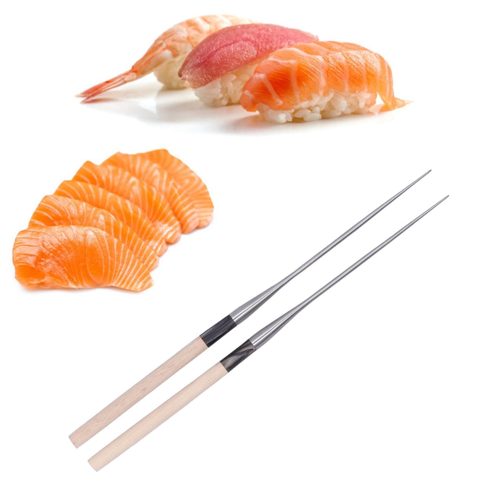 Japanese Sushi Chopsticks with Wood Handle Cooking Chopsticks Tableware view 10