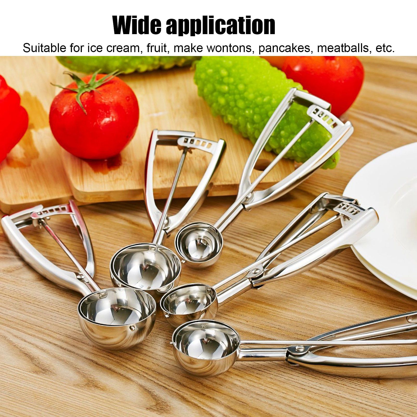 Ice Cream Spoon Multi Function 304 Stainless Steel Fruit Melon Meat Scoop view 15