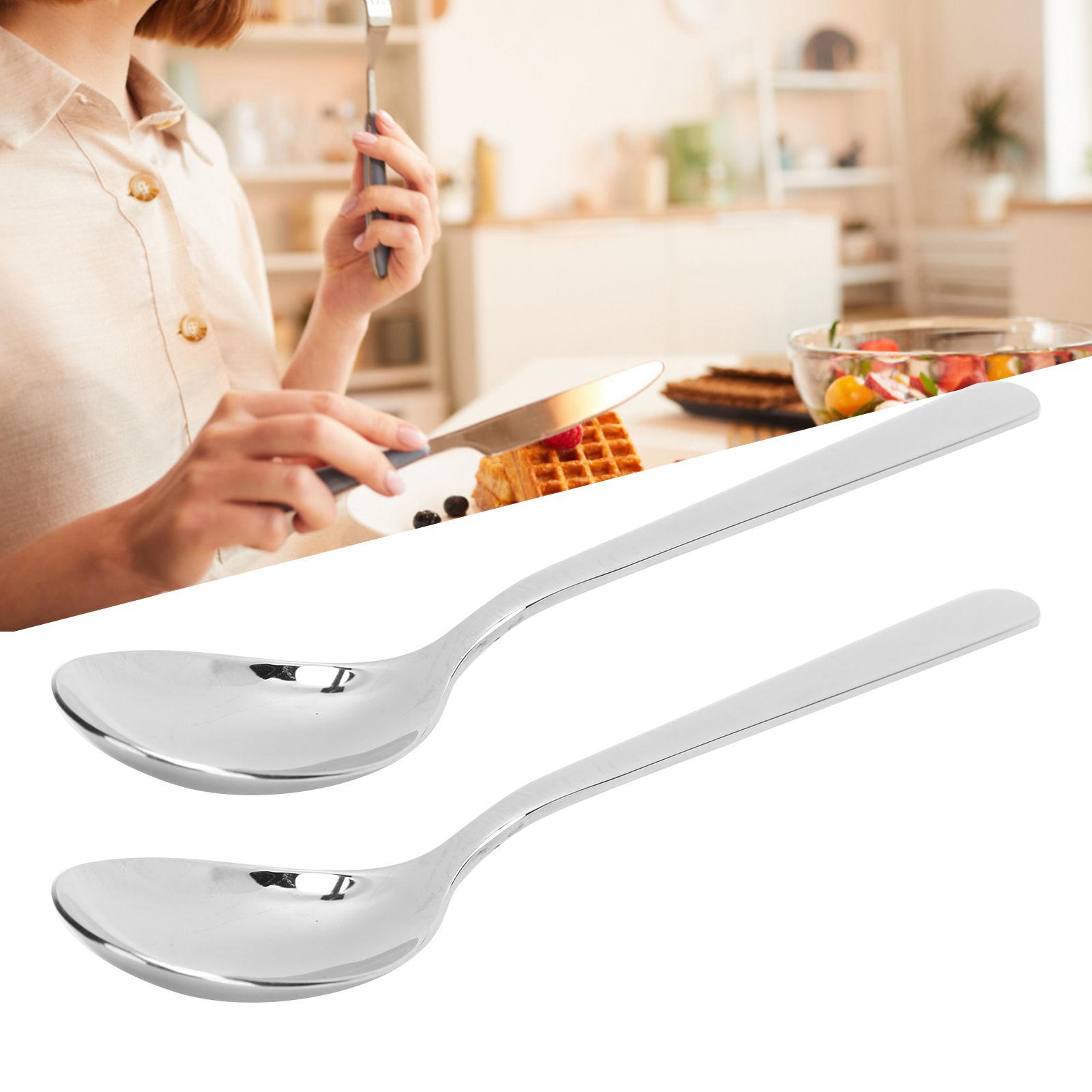 12PCS Silverware Set Stainless Steel Flatware Cutlery Kitchen Utensils for view 10