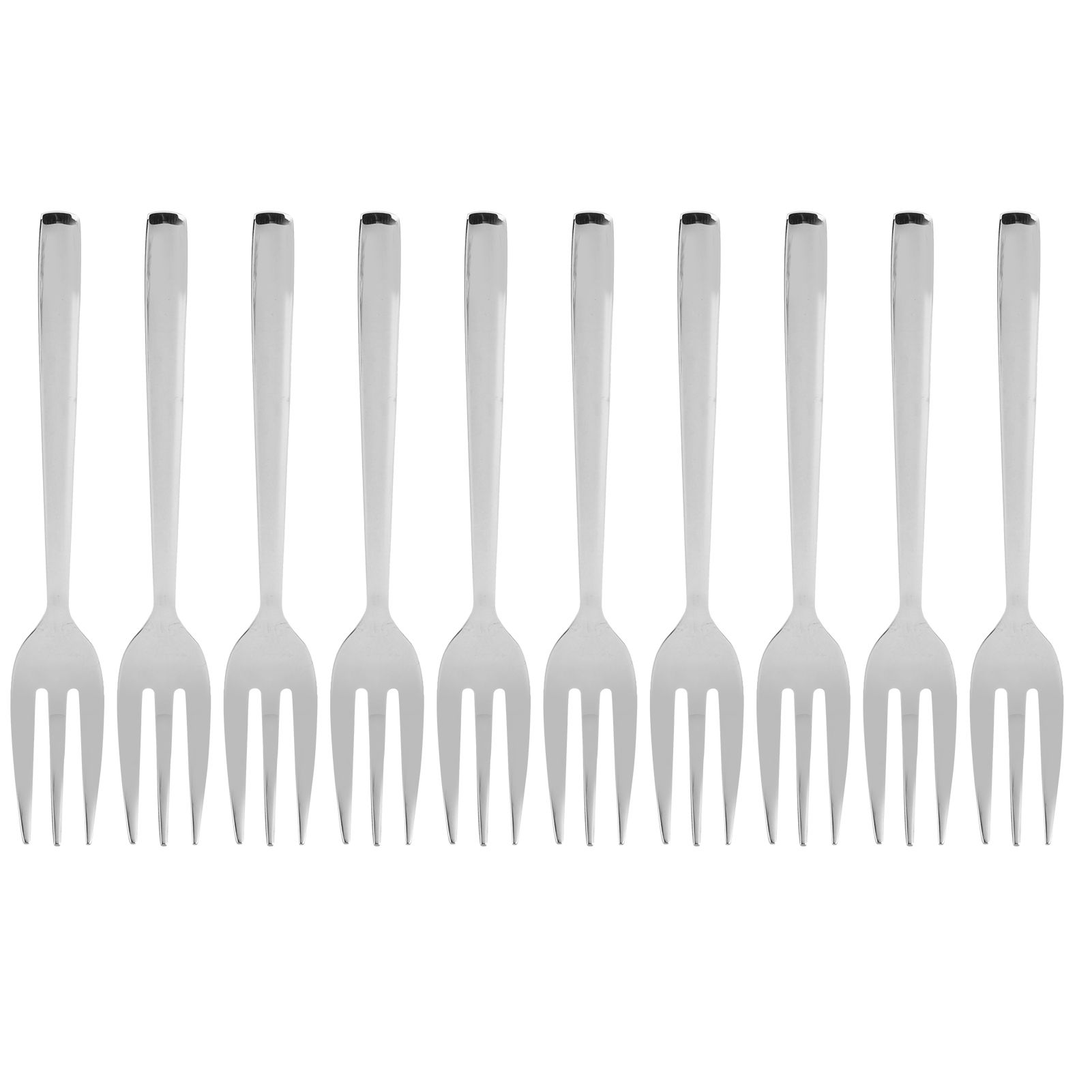 12Pcs Stainless Steel Forks Multifunctional Tasting Appetizer Cake Dessert