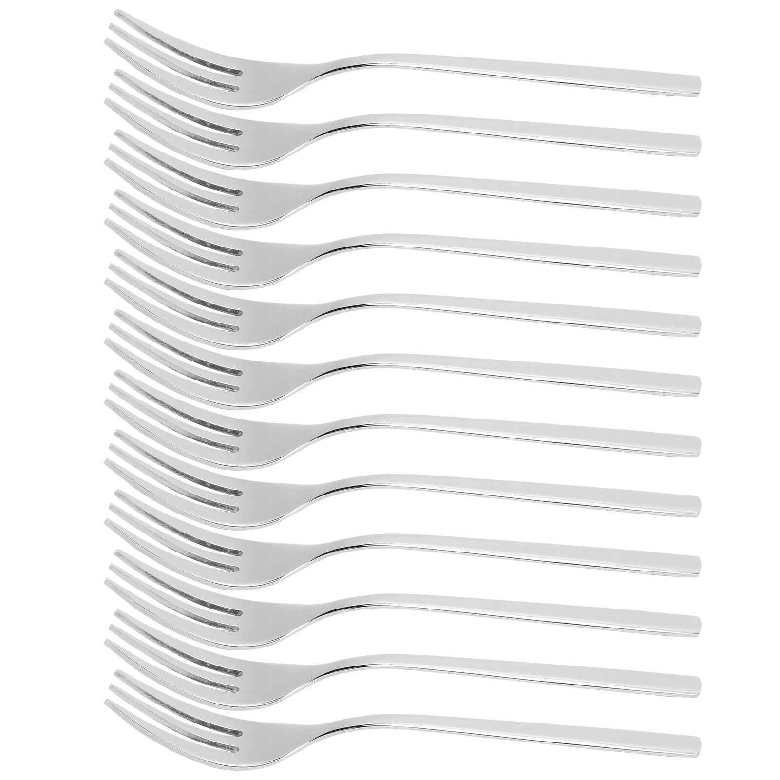 12Pcs Stainless Steel Forks Multifunctional Tasting Appetizer Cake Dessert view 3