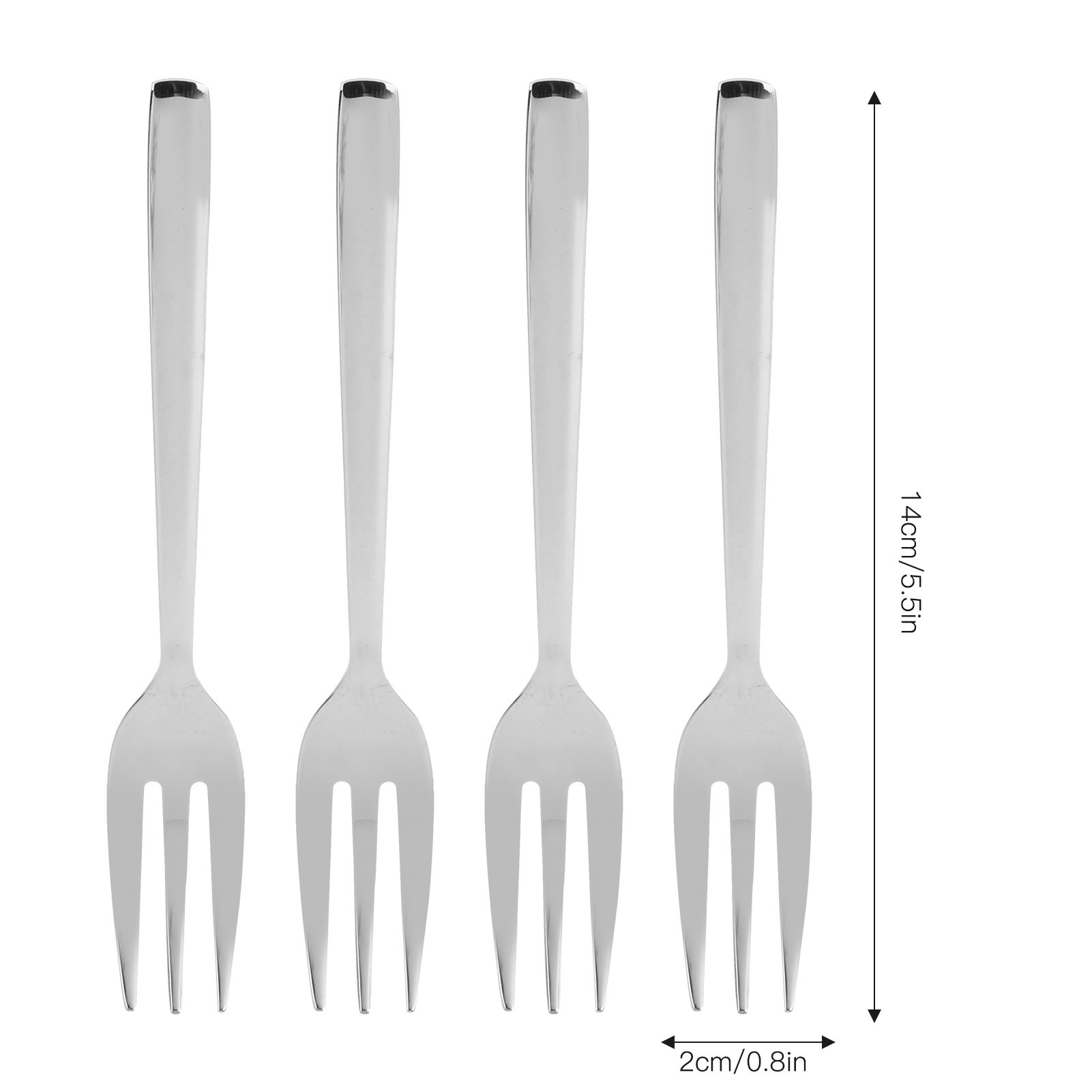 12Pcs Stainless Steel Forks Multifunctional Tasting Appetizer Cake Dessert view 14