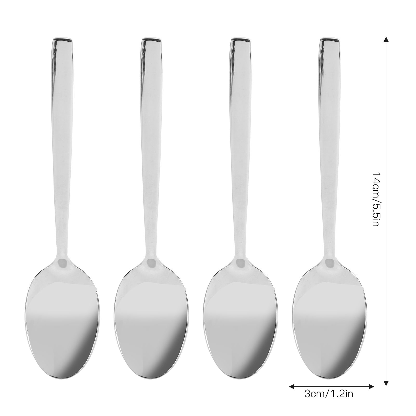 12Pcs Long Handle Dessert Spoon 316 Stainless Steel Soup Coffee Stirring Spoon view 14