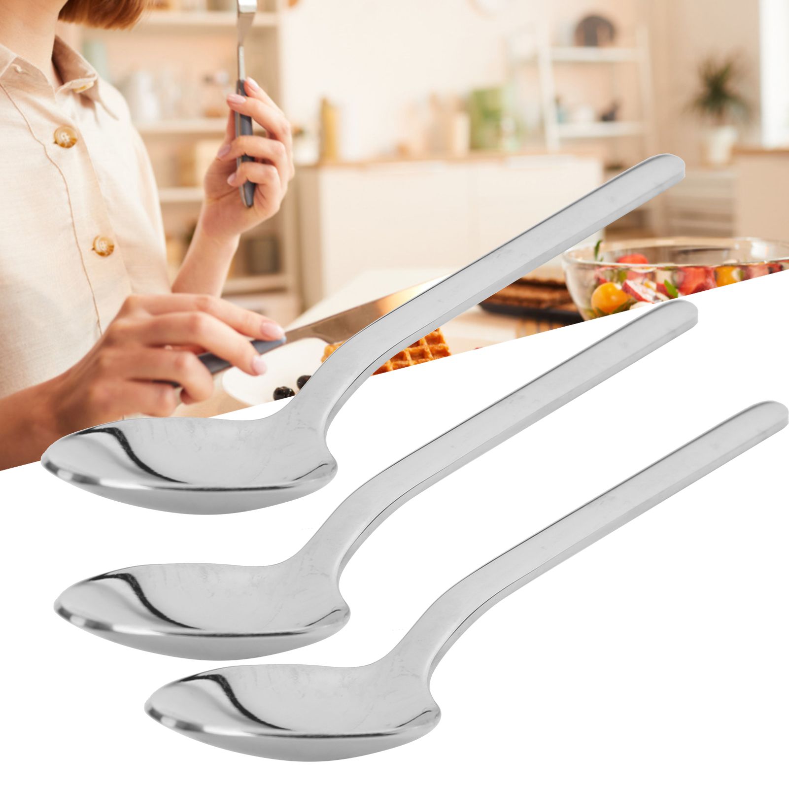 12Pcs Thickened Coffee Spoon 316 Stainless Steel Mirror Polishing Dessert view 10