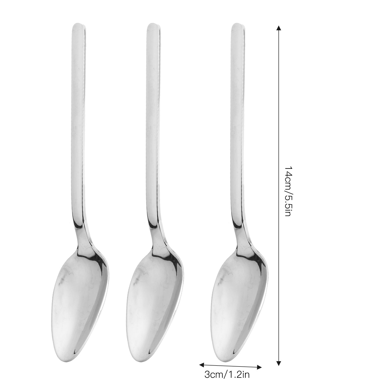 12Pcs Thickened Coffee Spoon 316 Stainless Steel Mirror Polishing Dessert view 14