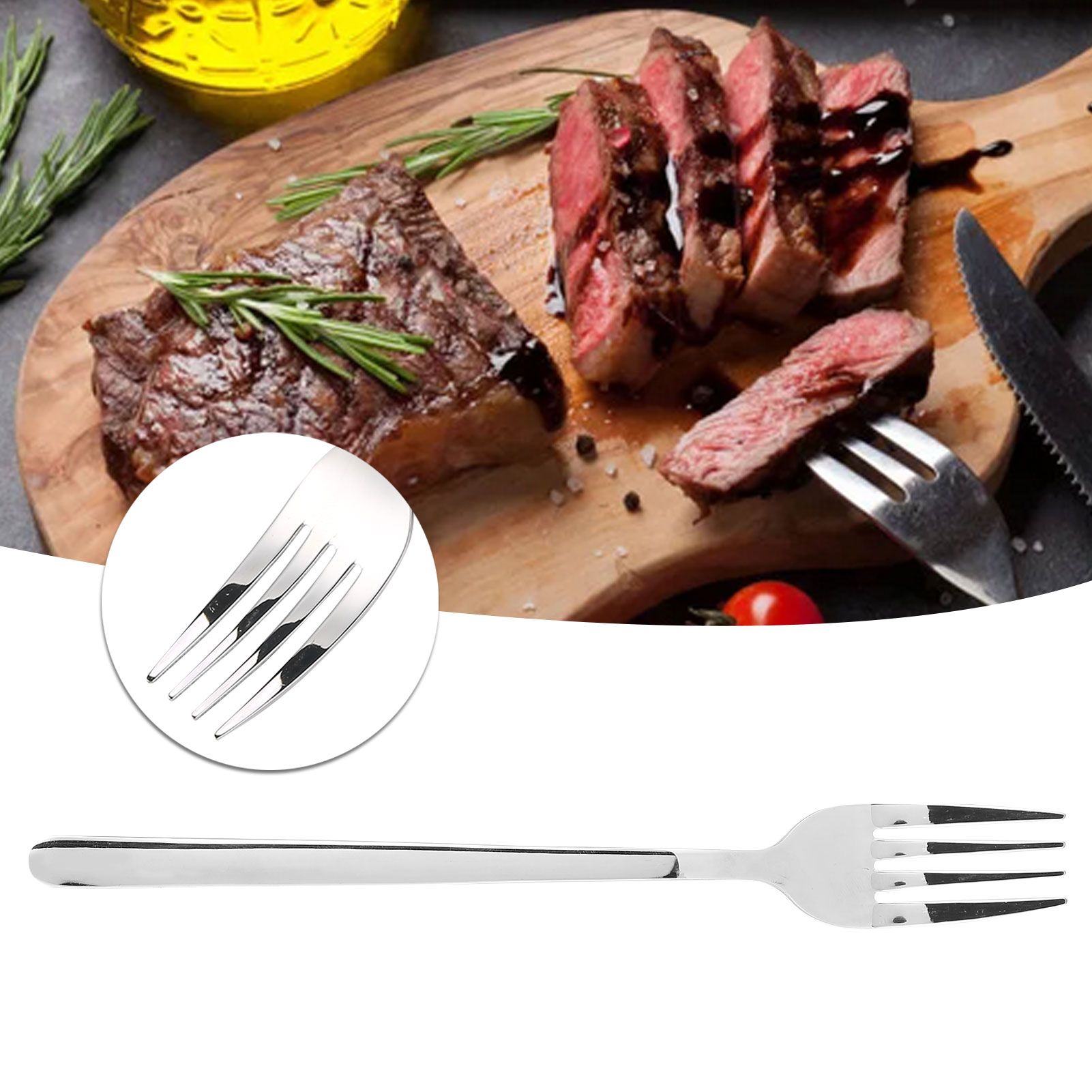 Stainless Steel Dinner Forks Salad Fork Cutlery Tableware for Home Restaurant view 9