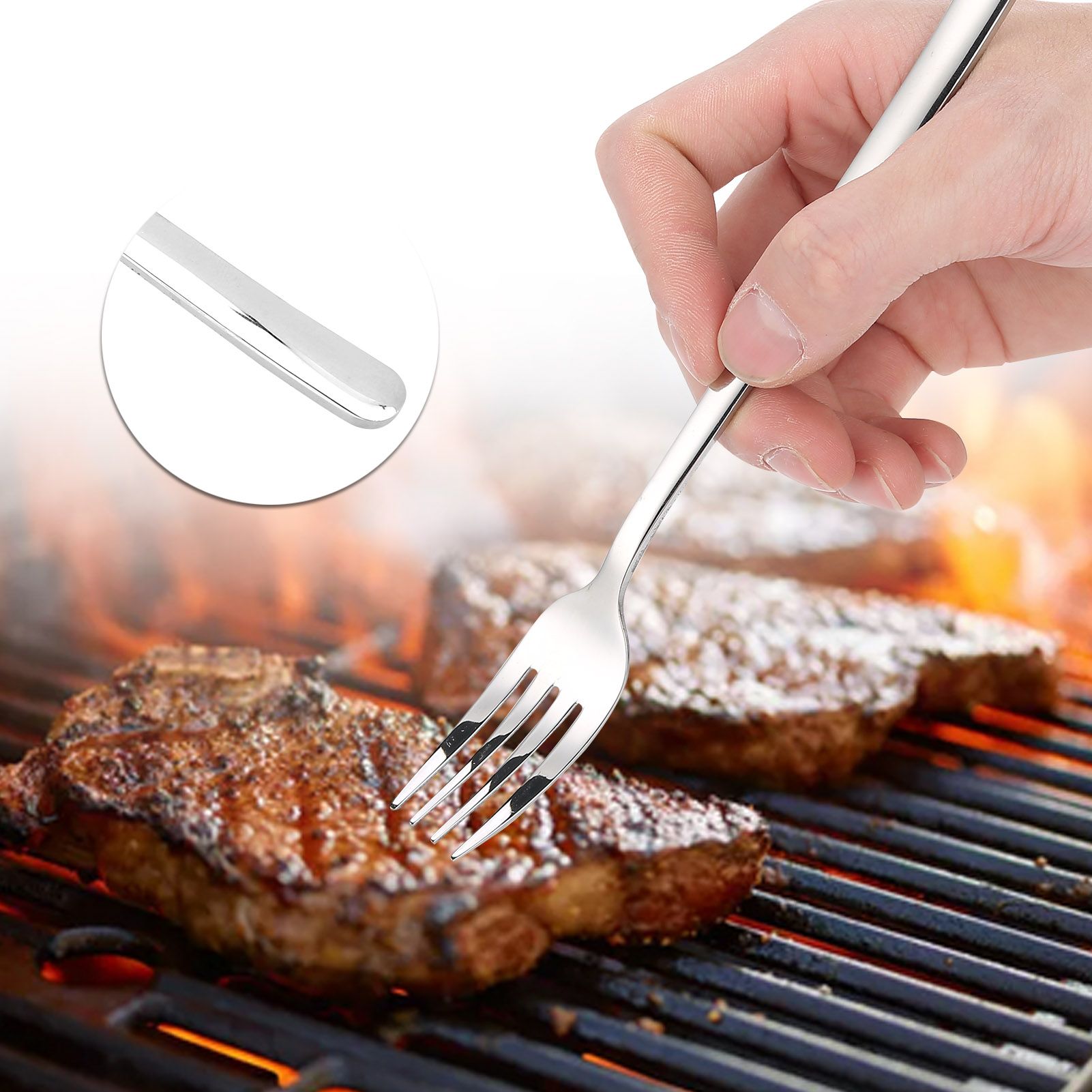 Stainless Steel Dinner Forks Salad Fork Cutlery Tableware for Home Restaurant view 10