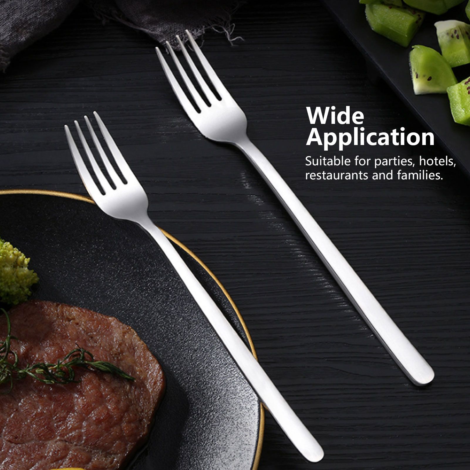 Stainless Steel Dinner Forks Salad Fork Cutlery Tableware for Home Restaurant view 14