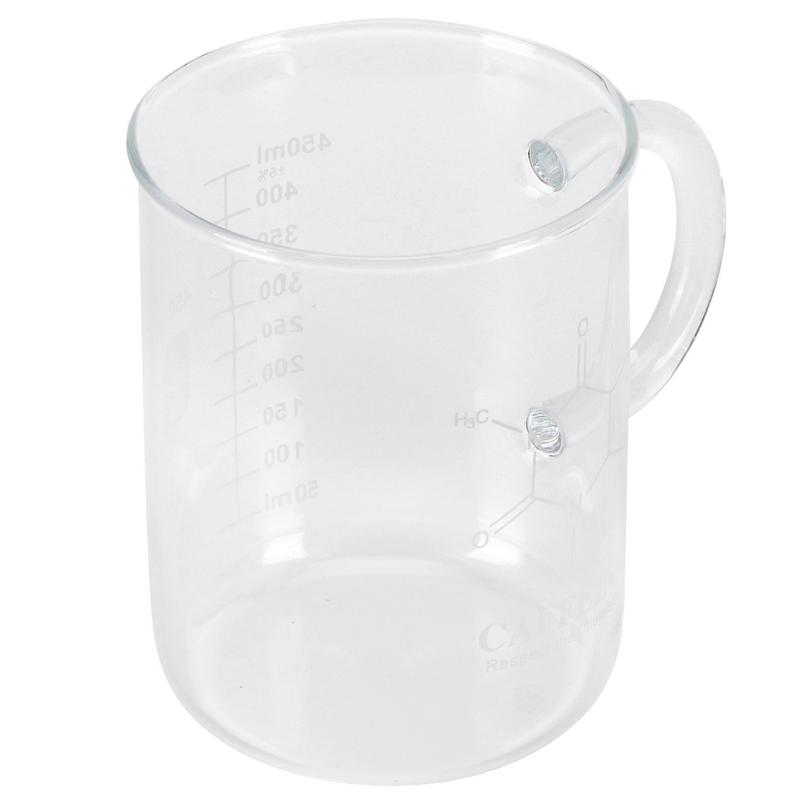 Beaker Mug Borosilicate Glass Cup with Handle and Measuring Scale for Coffee Tea view 5