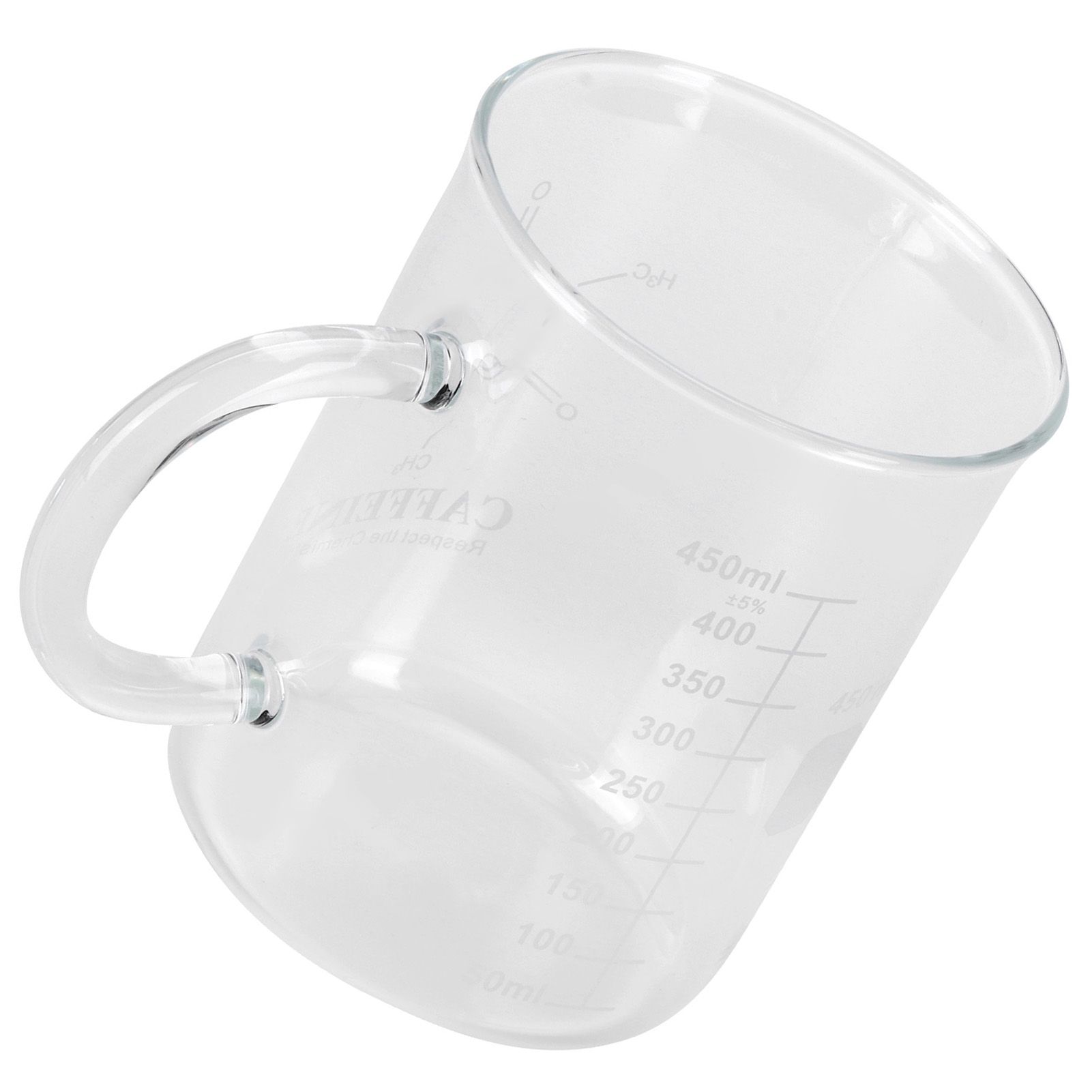 Beaker Mug Borosilicate Glass Cup with Handle and Measuring Scale for Coffee Tea view 6