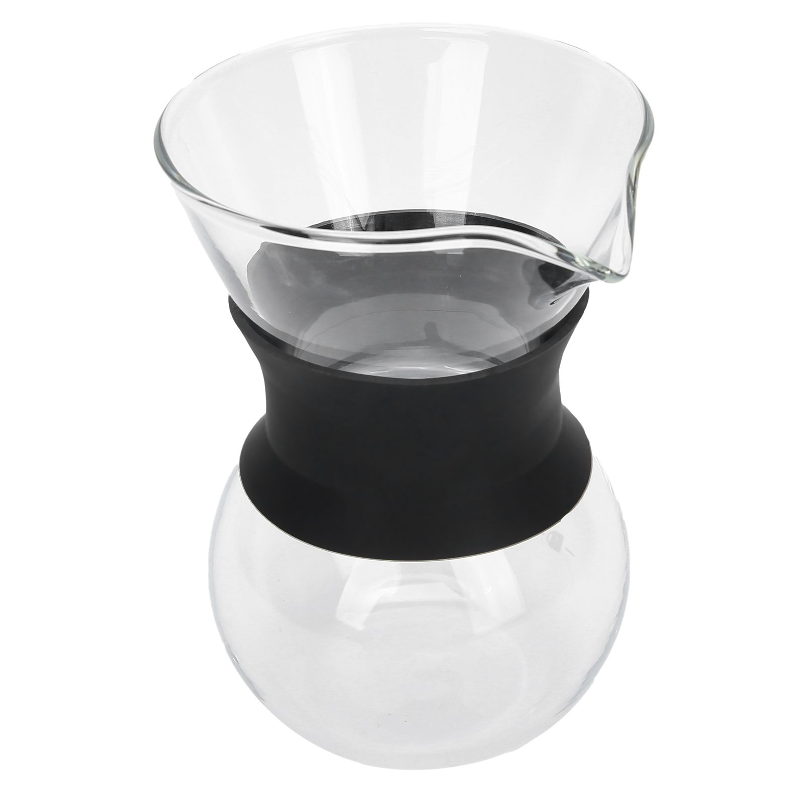 Reusable Glass Coffee Pot with Stainless Steel Filter Manual Drip Coffee Maker view 2