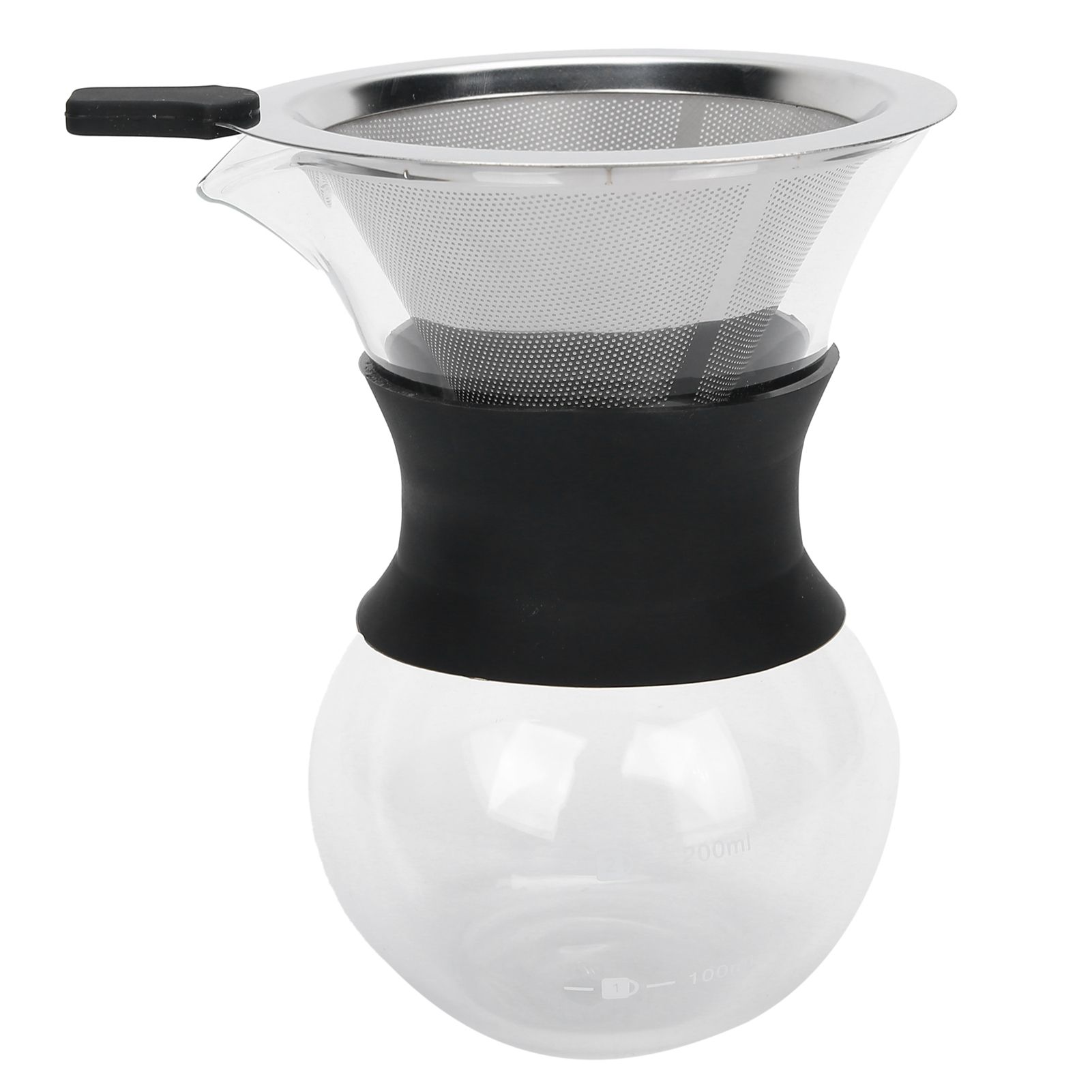 Reusable Glass Coffee Pot with Stainless Steel Filter Manual Drip Coffee Maker view 4