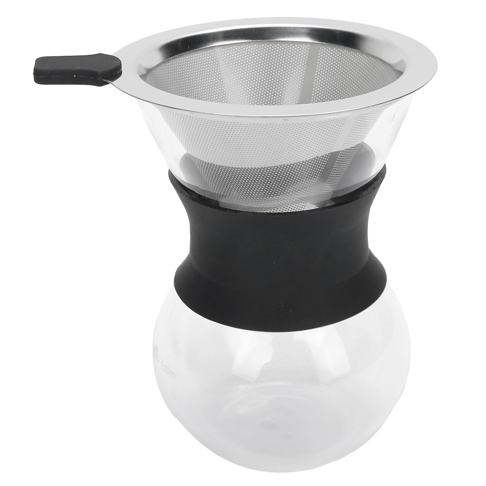 Reusable Glass Coffee Pot with Stainless Steel Filter Manual Drip Coffee Maker view 6