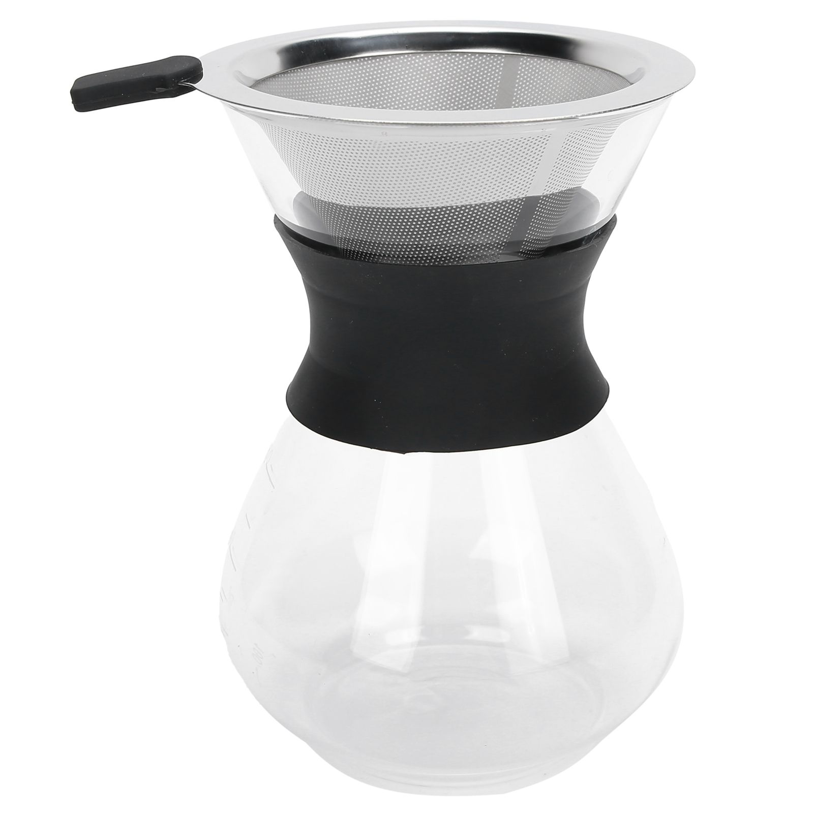 Reusable Glass Coffee Pot with Stainless Steel Filter Manual Drip Coffee Maker view 4