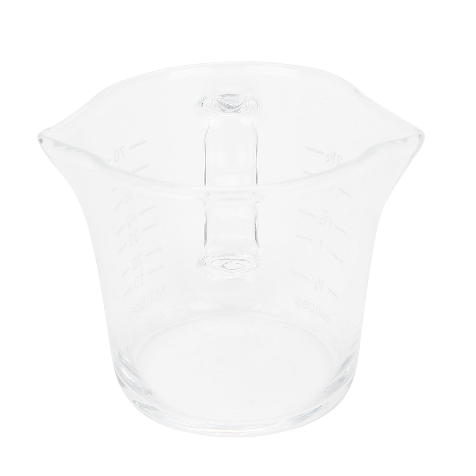Coffee Cup with Double Spouts Scale Hand Made Borosilicate Glass Measuring Cup view 3