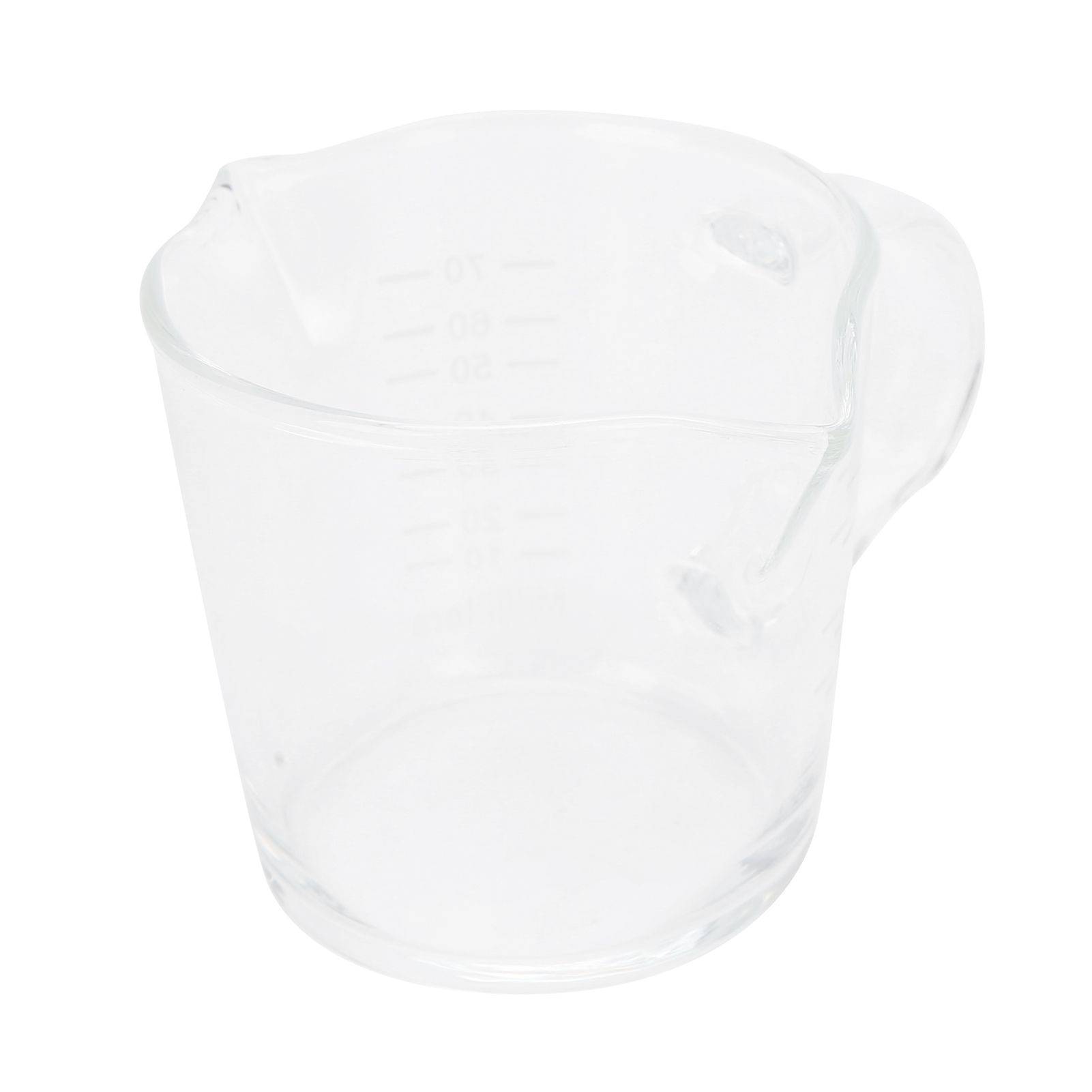 Coffee Cup with Double Spouts Scale Hand Made Borosilicate Glass Measuring Cup view 4
