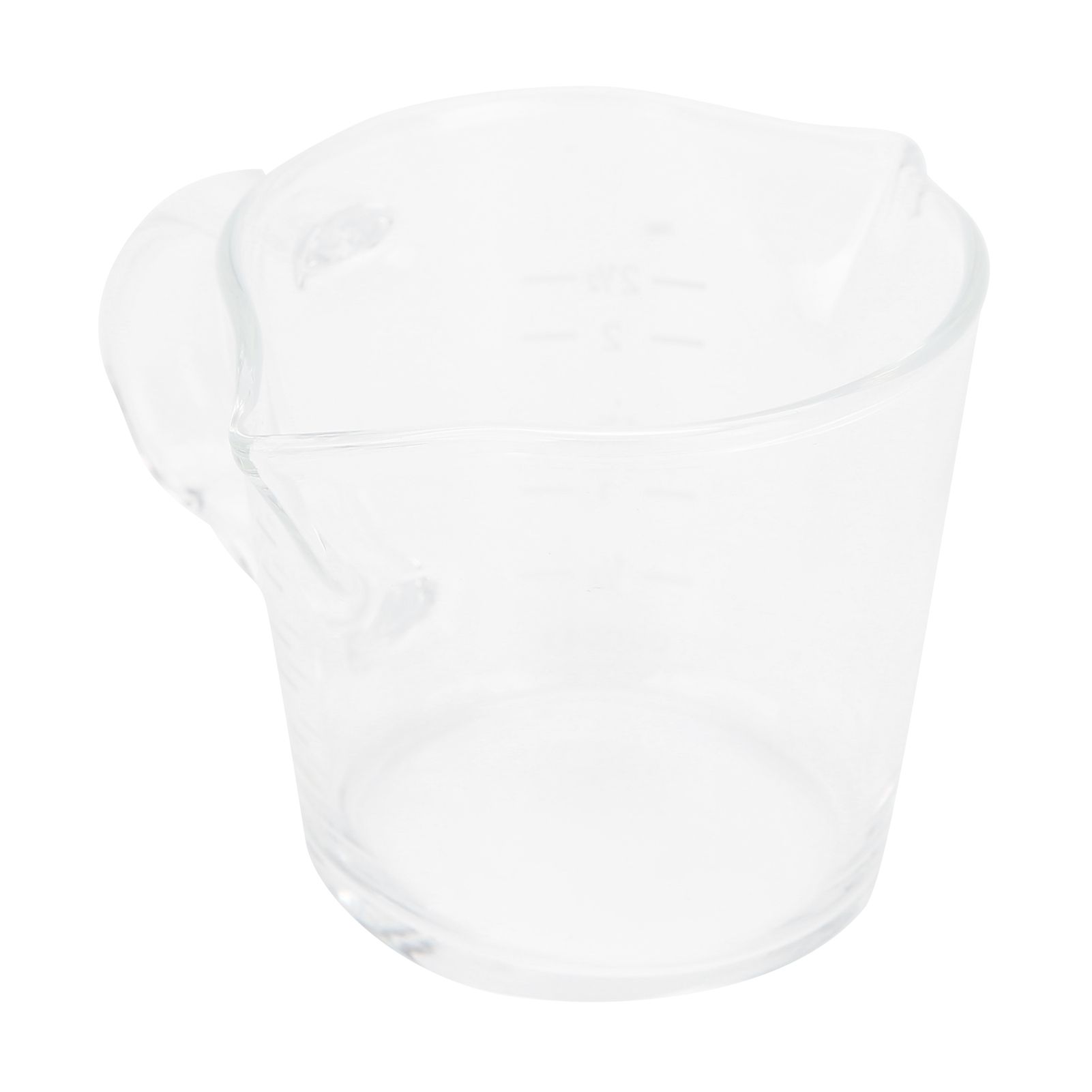 Coffee Cup with Double Spouts Scale Hand Made Borosilicate Glass Measuring Cup view 5