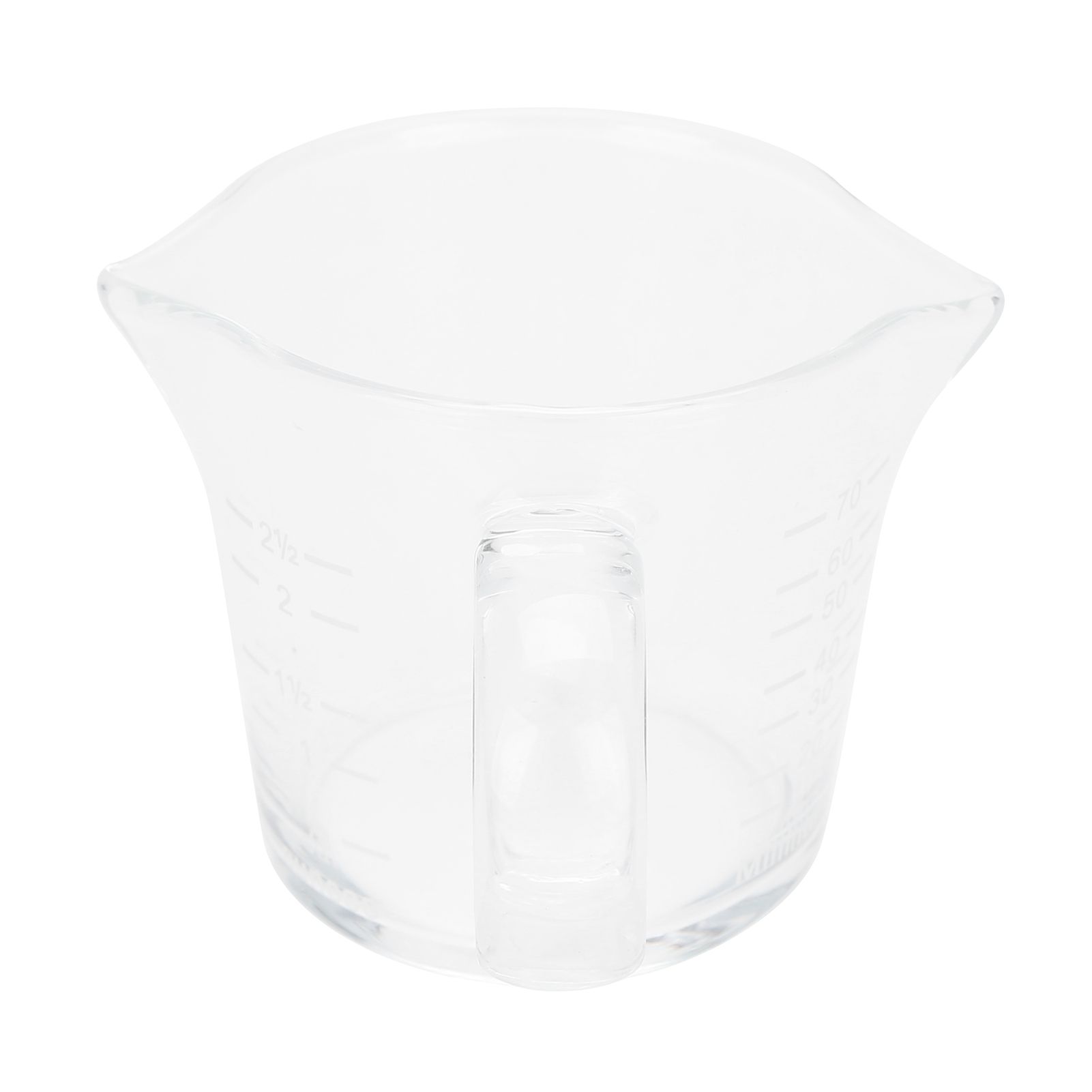 Coffee Cup with Double Spouts Scale Hand Made Borosilicate Glass Measuring Cup view 6