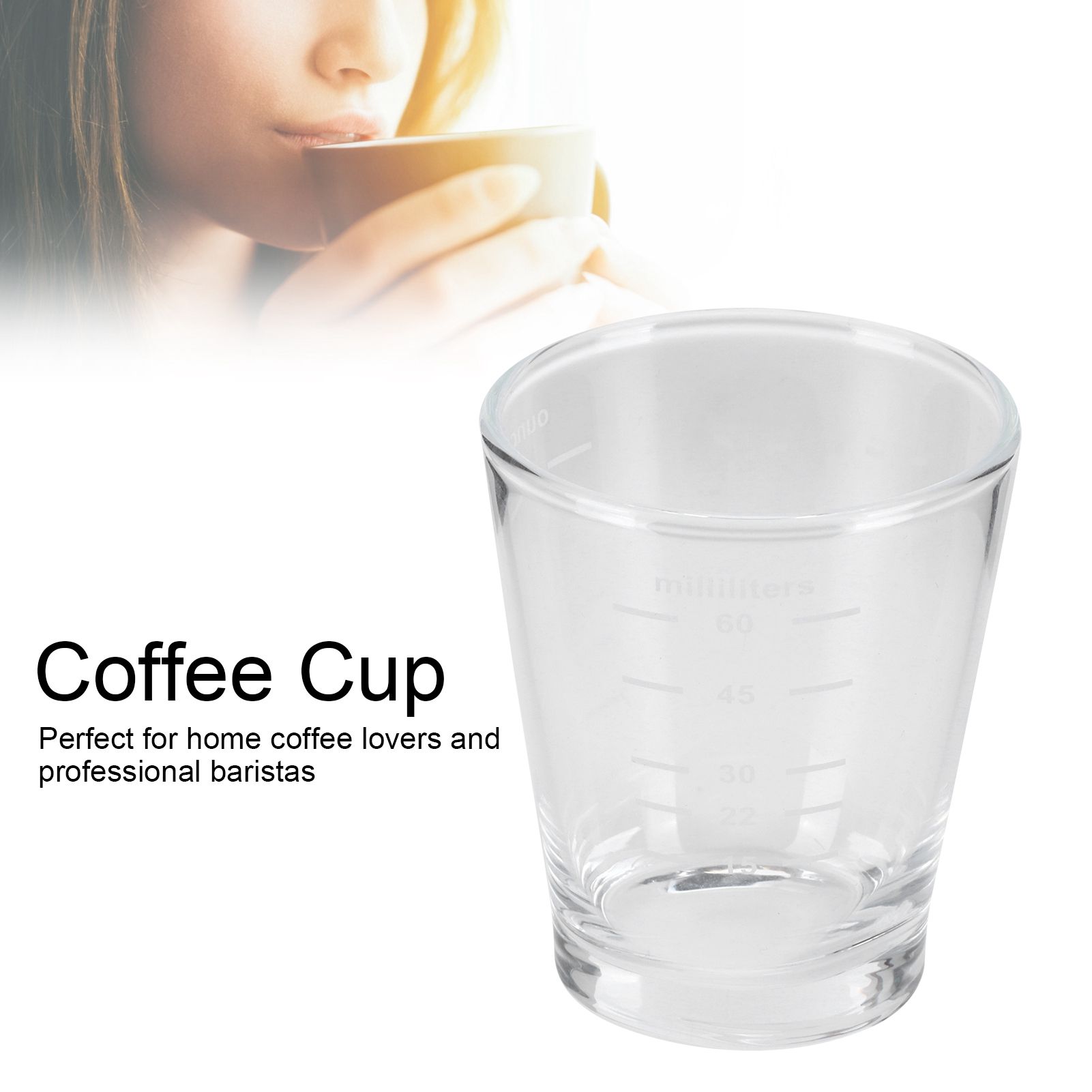 80ml Coffee Cup with Scales Milk Measuring Glass for Home Office Coffee Shop view 14