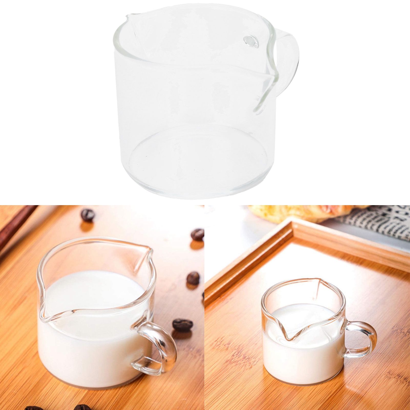 Heat Resistant Glass Measuring Cup Small Milk Coffee Double Mouthed Ounce Cup view 10