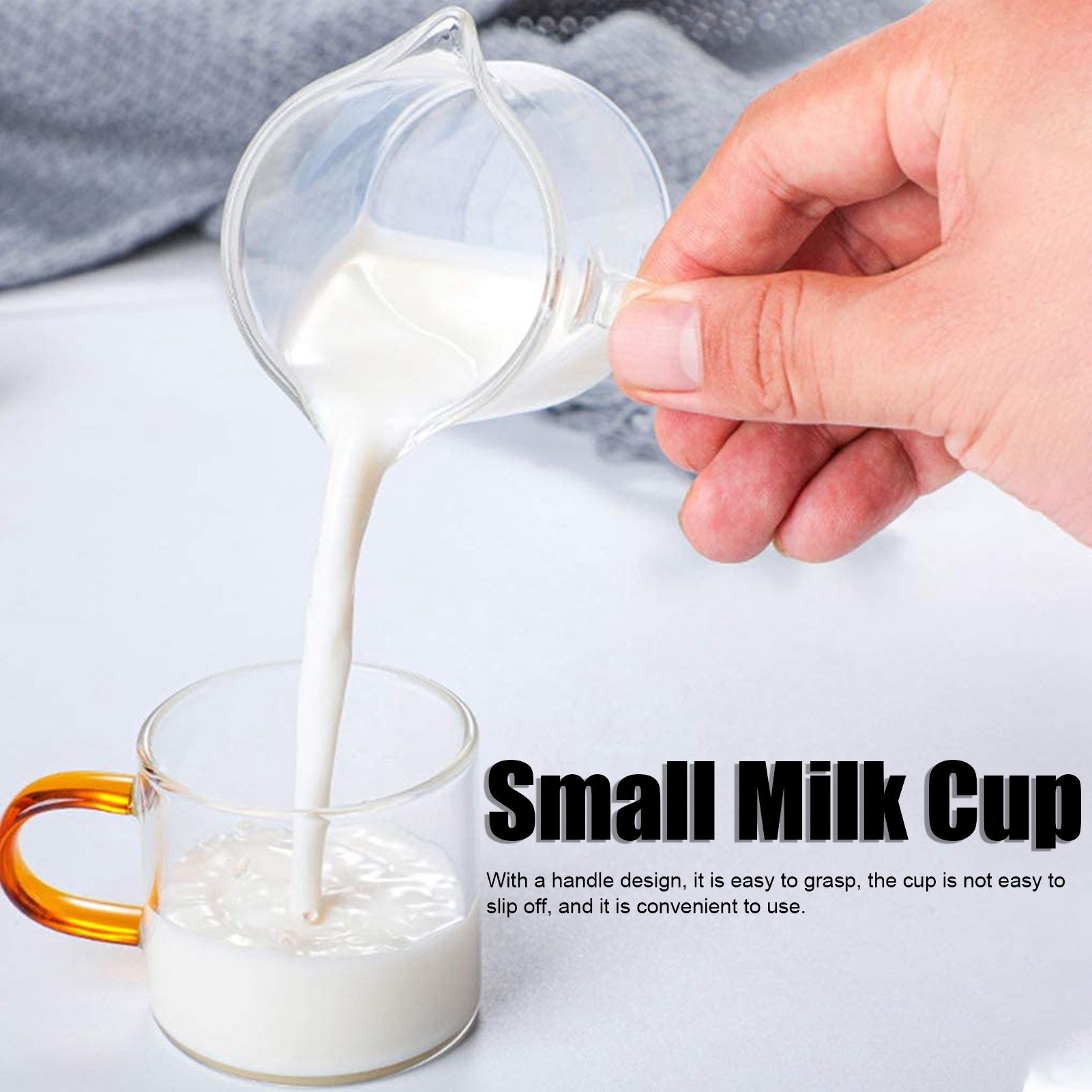 Heat Resistant Glass Measuring Cup Small Milk Coffee Double Mouthed Ounce Cup view 12