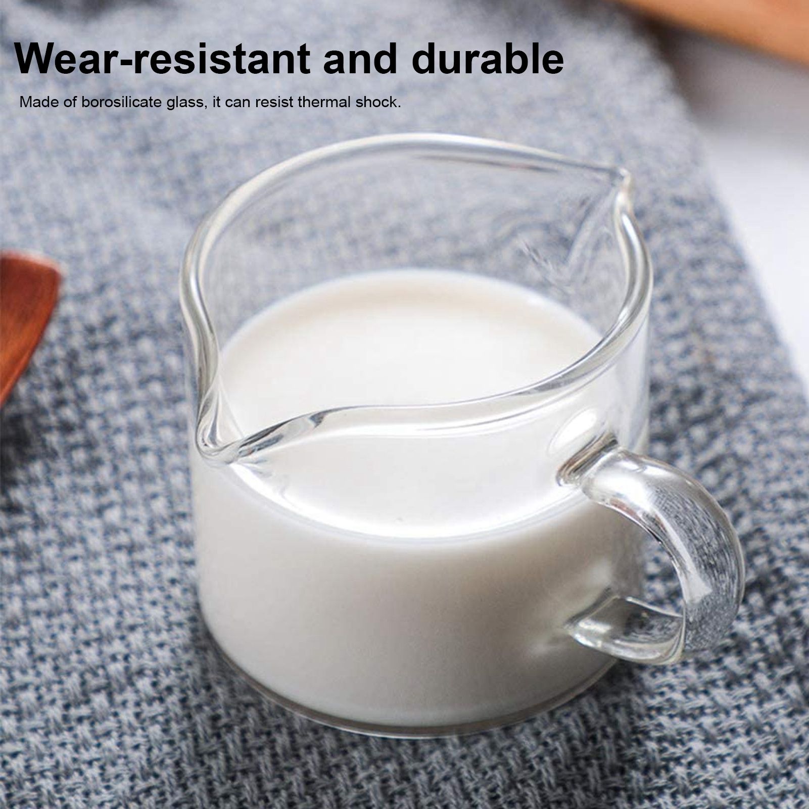Heat Resistant Glass Measuring Cup Small Milk Coffee Double Mouthed Ounce Cup view 13