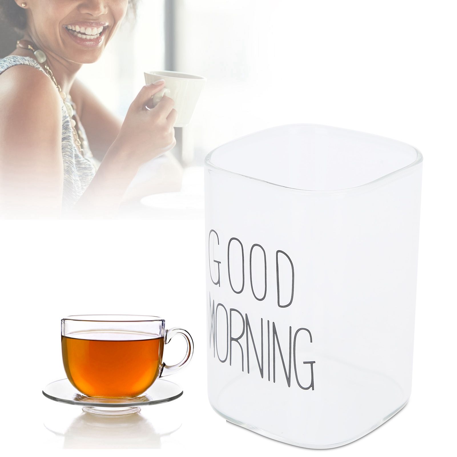 Transparent Milk Cup Innovative Coffee Mug Tea Drink Glass Drinkware for Home view 10